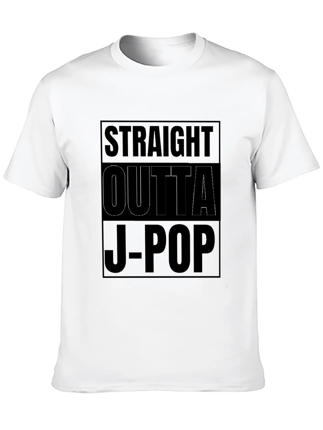 Straight Outta J-pop : J-pop Merch : J-pop Gifts Stylish Everyday T-Shirt – Unisex Basic Cotton Tee