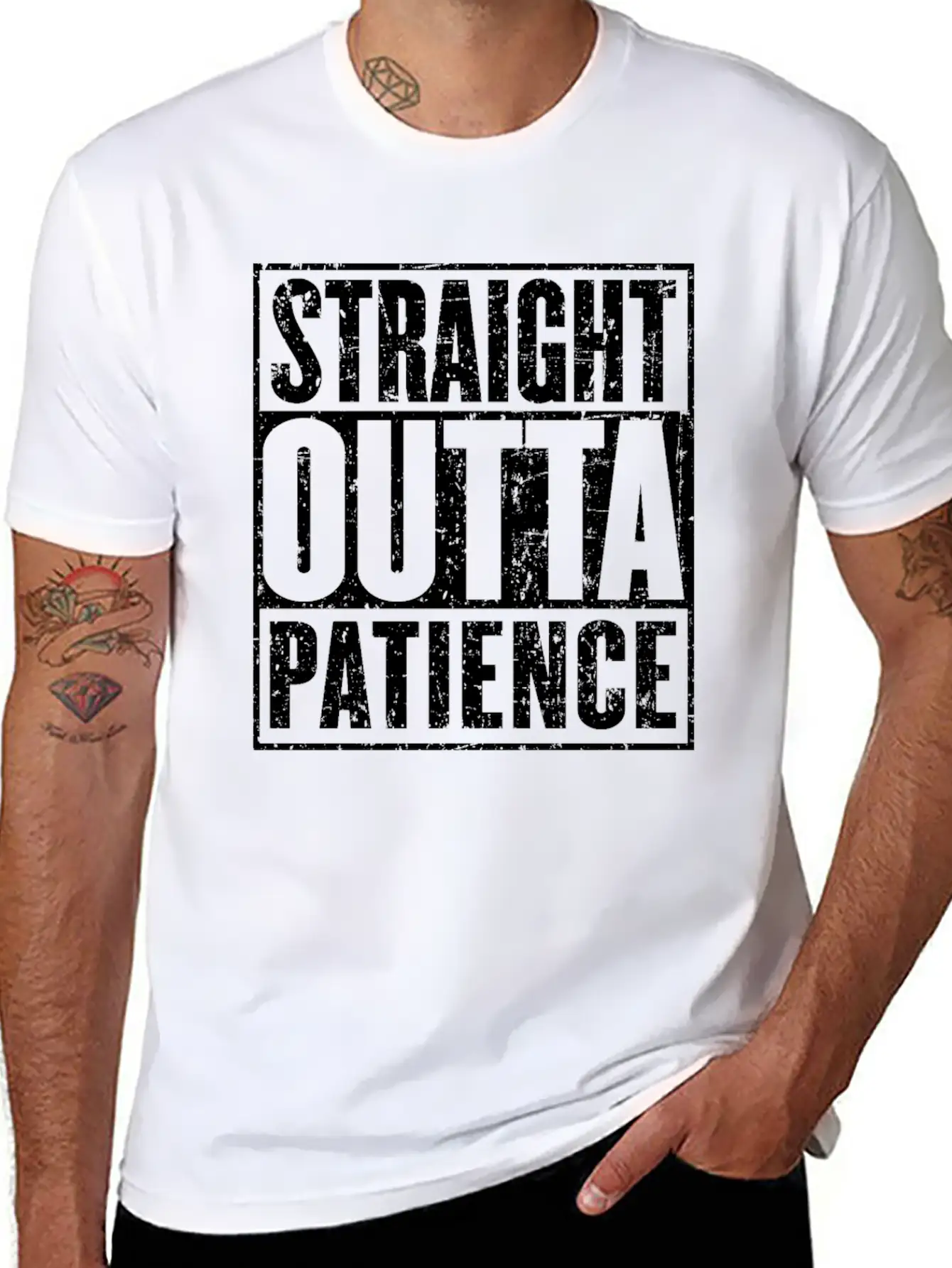 Straight Outta Patience Recovery Get Well Timeless Short Sleeve Tee – Comfy And Minimalist Design
