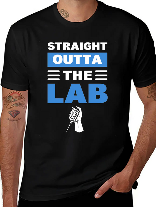 Straight Outta The Lab Laboratory Technician Comfortable Minimalist Graphic Tee – Summer Style Essential