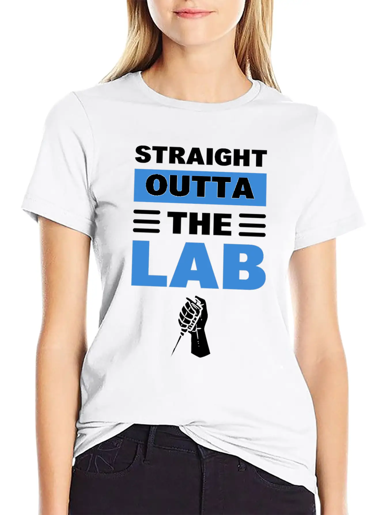 Straight Outta The Lab Laboratory Technician Comfortable Minimalist Graphic Tee – Summer Style Essential