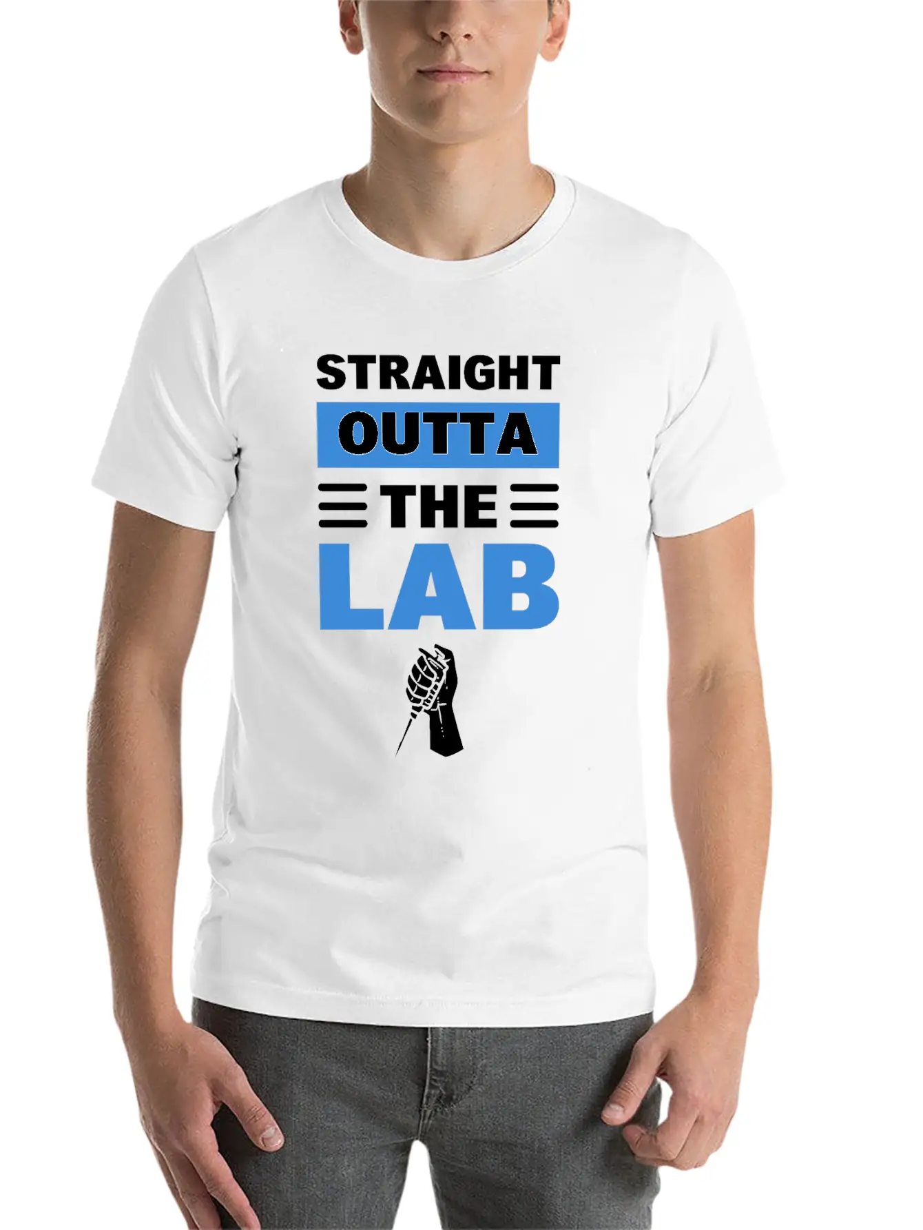 Straight Outta The Lab Laboratory Technician Comfortable Minimalist Graphic Tee – Summer Style Essential