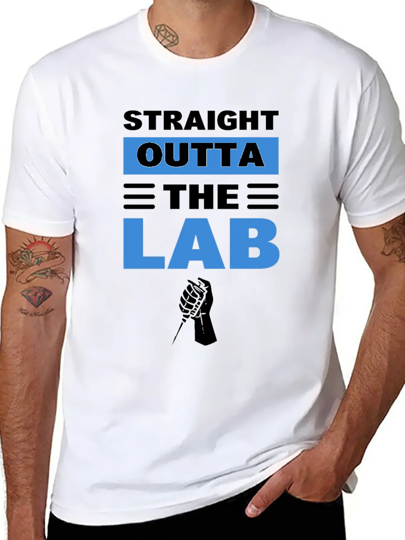 Straight Outta The Lab Laboratory Technician Comfortable Minimalist Graphic Tee – Summer Style Essential
