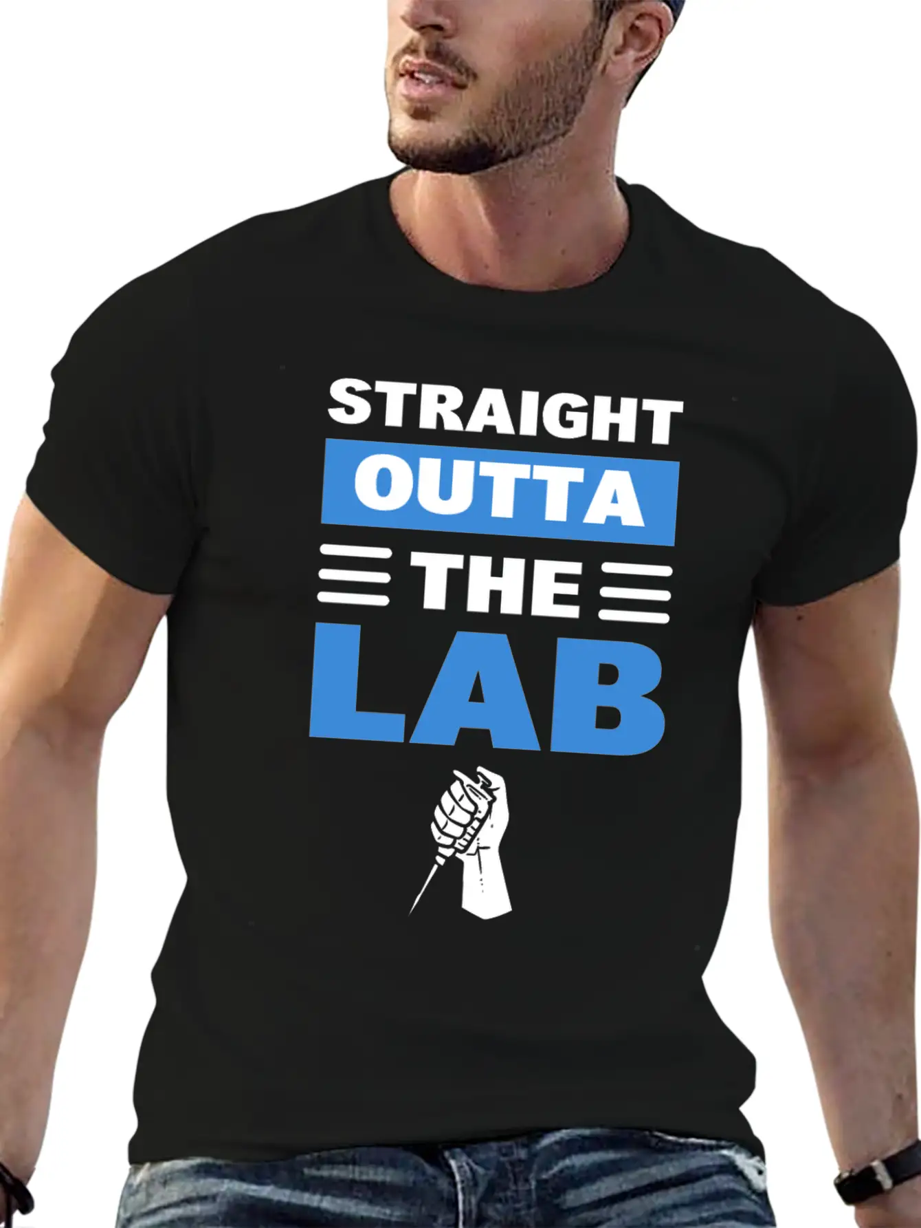 Straight Outta The Lab Laboratory Technician Comfortable Minimalist Graphic Tee – Summer Style Essential