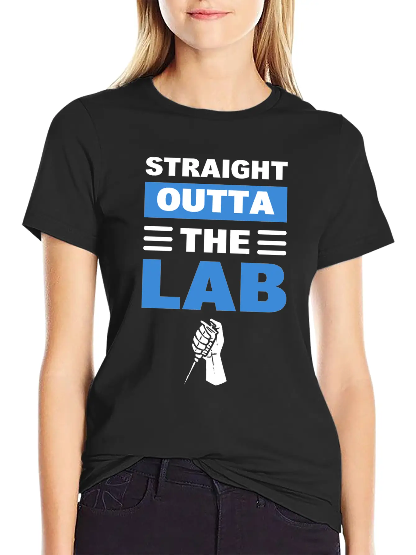 Straight Outta The Lab Laboratory Technician Comfortable Minimalist Graphic Tee – Summer Style Essential
