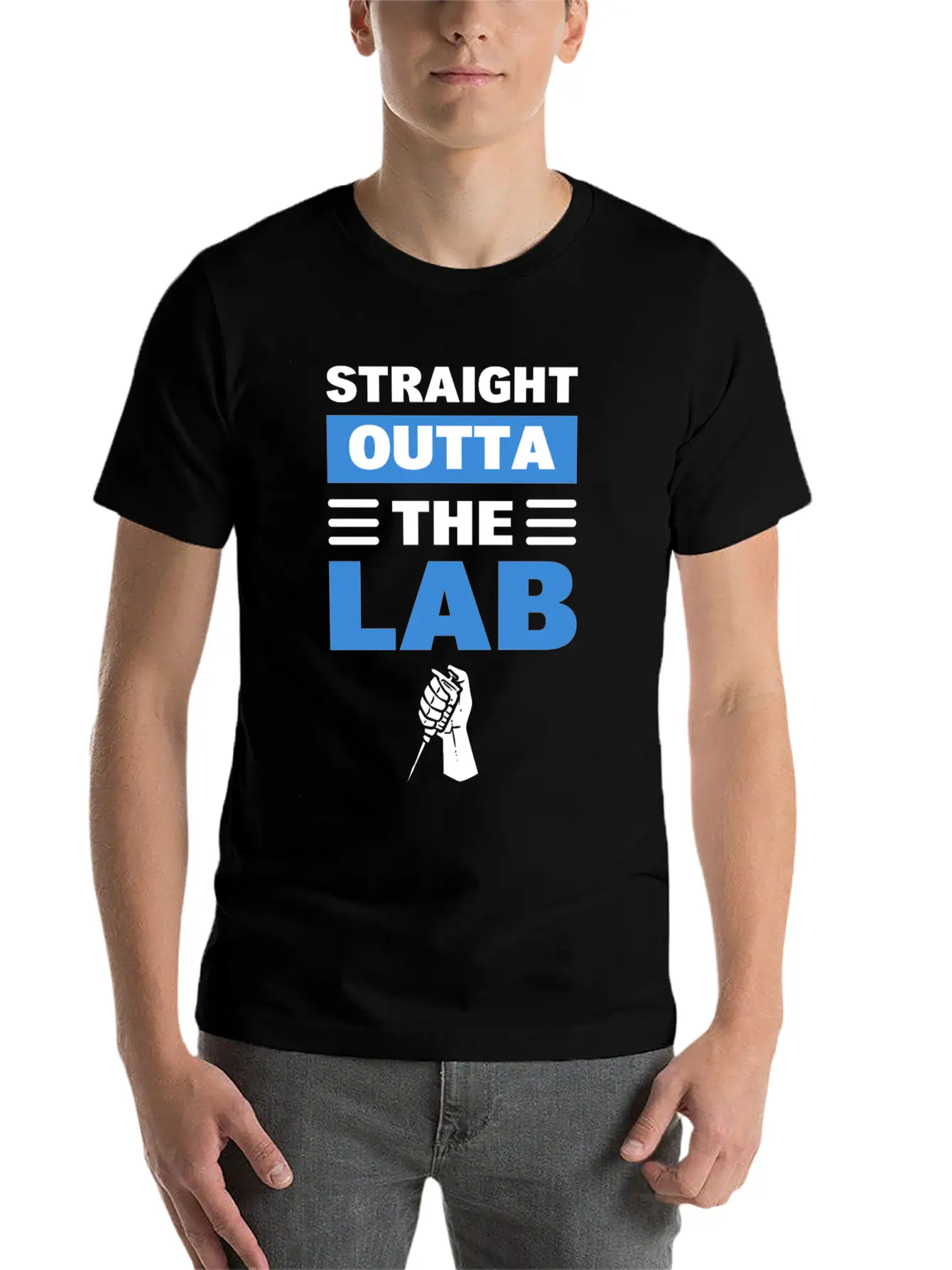 Straight Outta The Lab Laboratory Technician Comfortable Minimalist Graphic Tee – Summer Style Essential