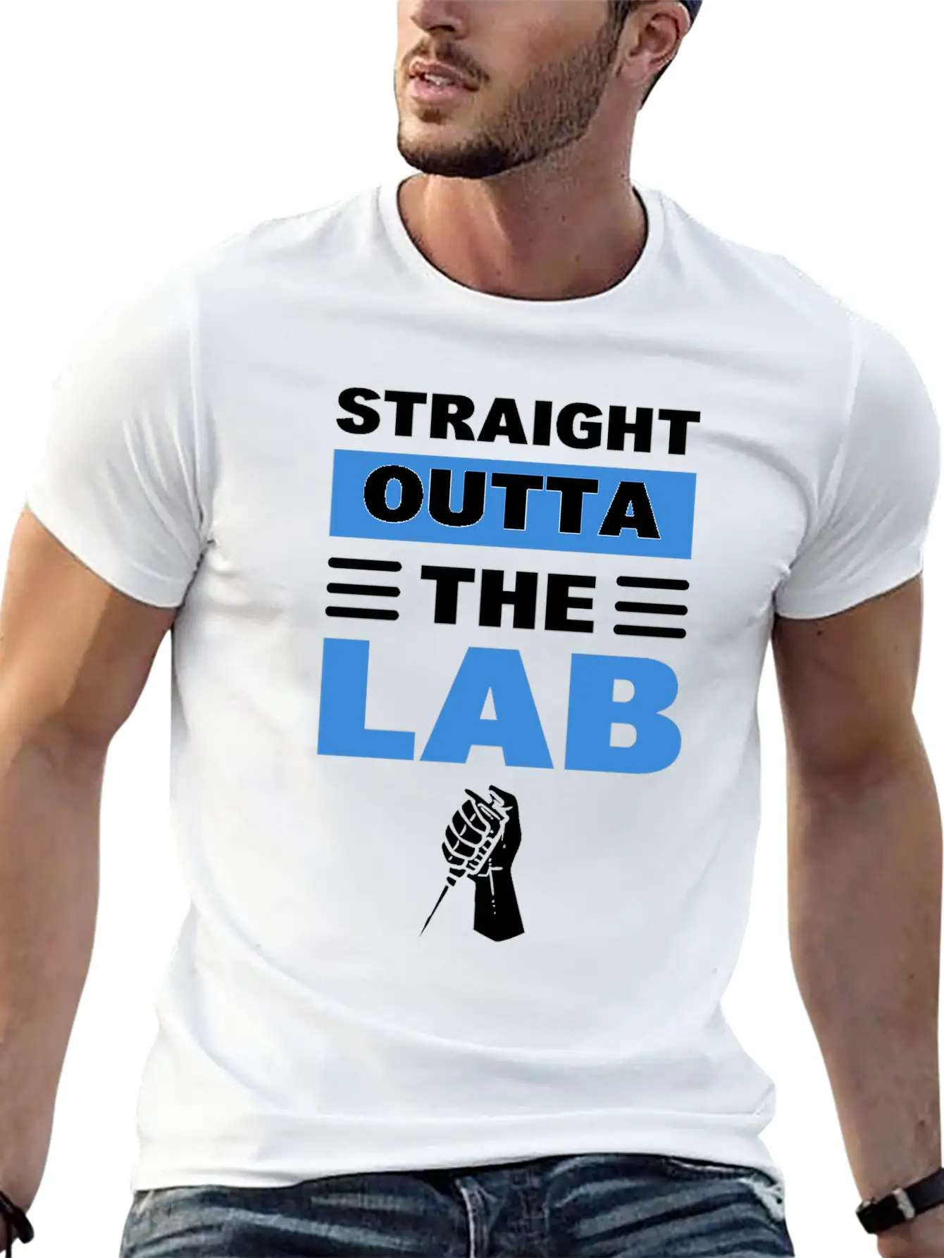 Straight Outta The Lab Laboratory Technician Comfortable Minimalist Graphic Tee – Summer Style Essential