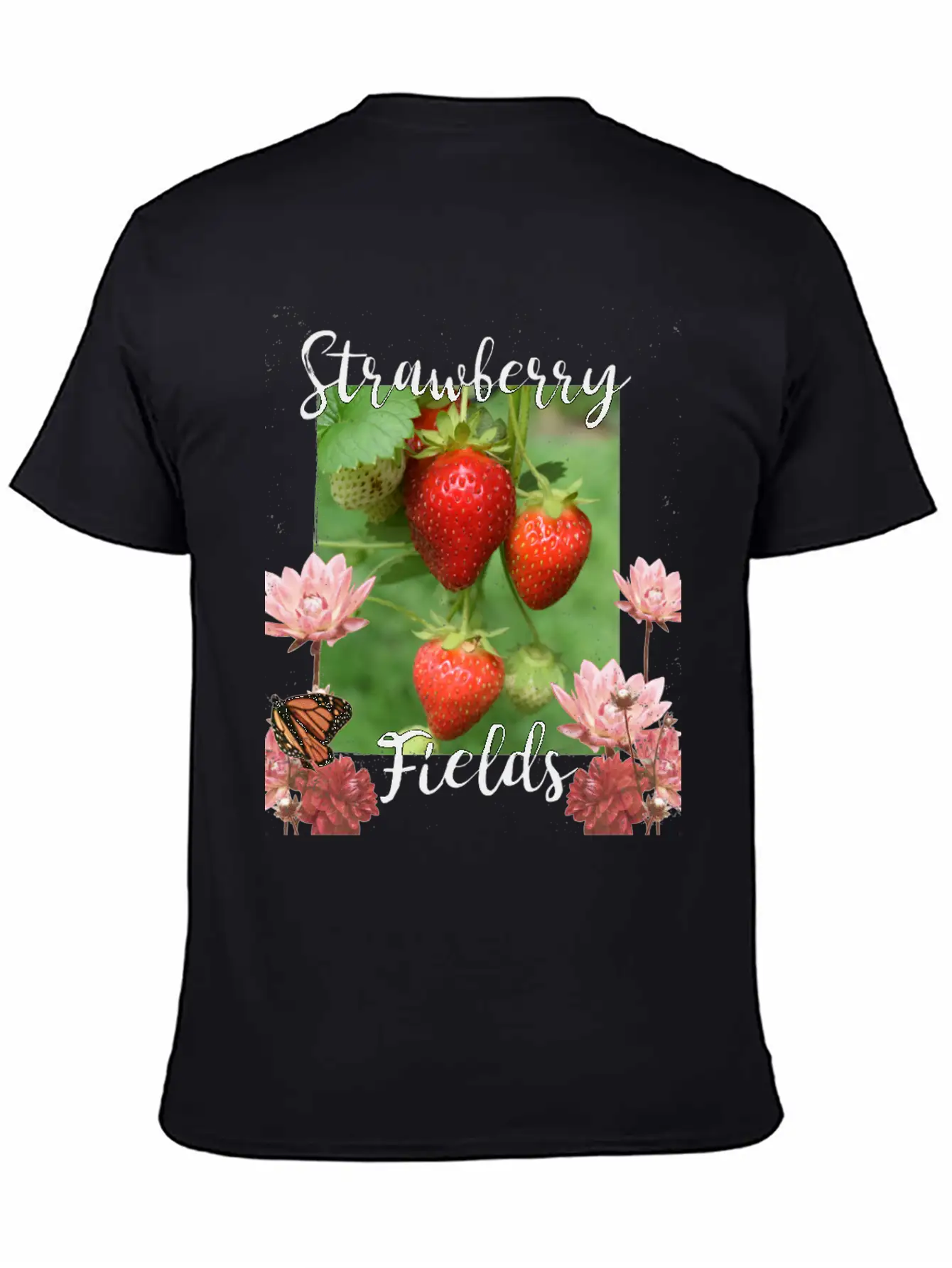 Strawberry Fields Unisex Short Sleeve Soft Cotton T-Shirt – Casual Everyday Wear
