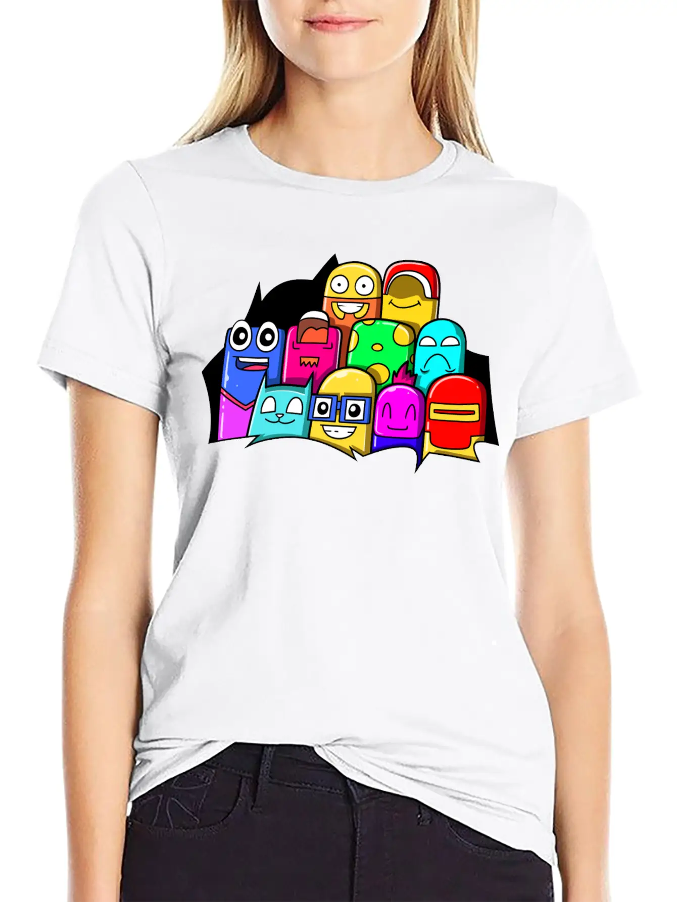 Street Art Cinema Cute Monsters Basic Graphic T-Shirt – Daily Comfort In Soft Cotton