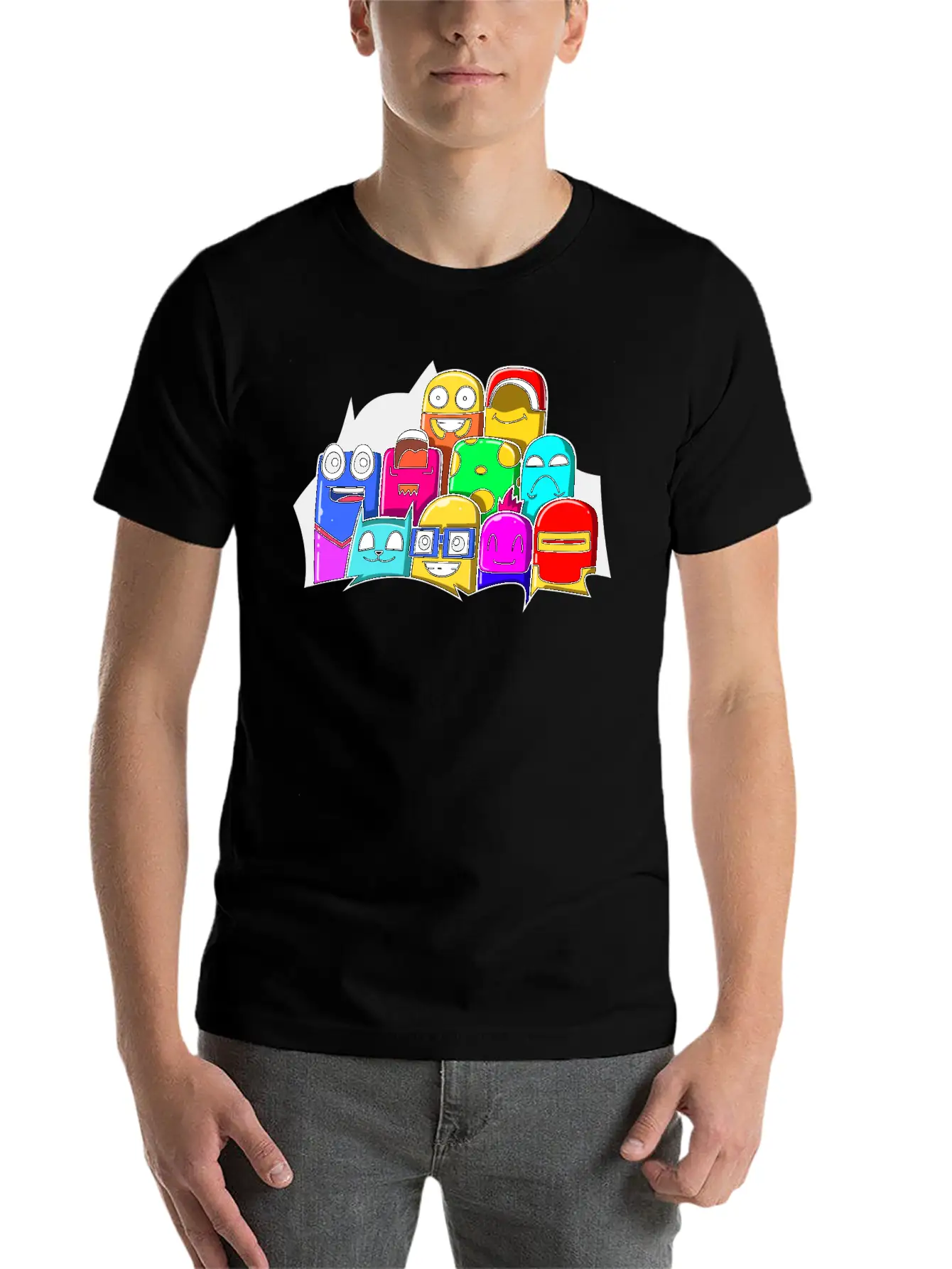 Street Art Cinema Cute Monsters Basic Graphic T-Shirt – Daily Comfort In Soft Cotton