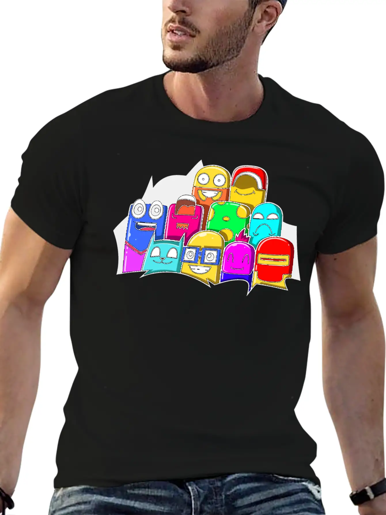 Street Art Cinema Cute Monsters Basic Graphic T-Shirt – Daily Comfort In Soft Cotton