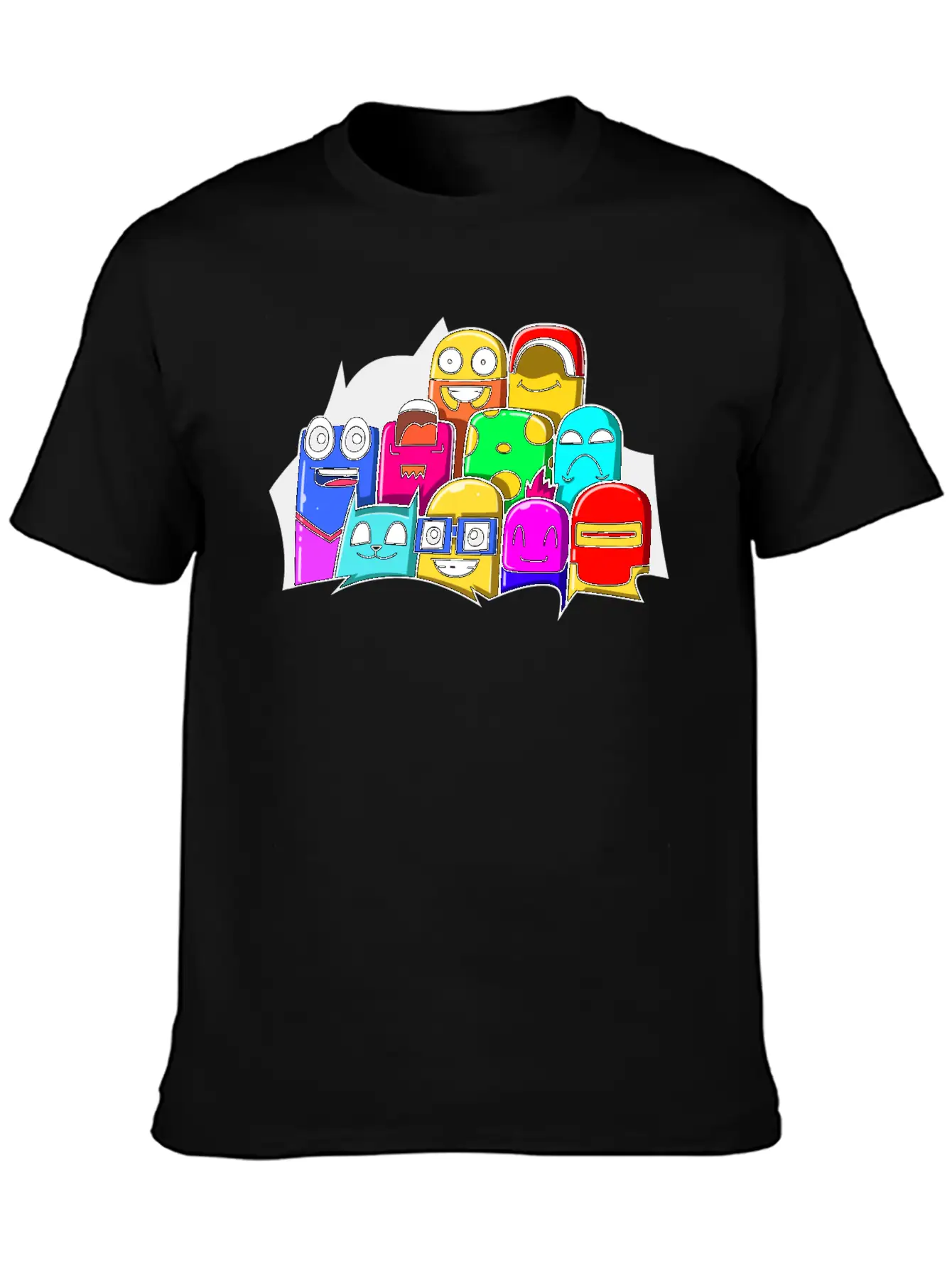 Street Art Cinema Cute Monsters Basic Graphic T-Shirt – Daily Comfort In Soft Cotton
