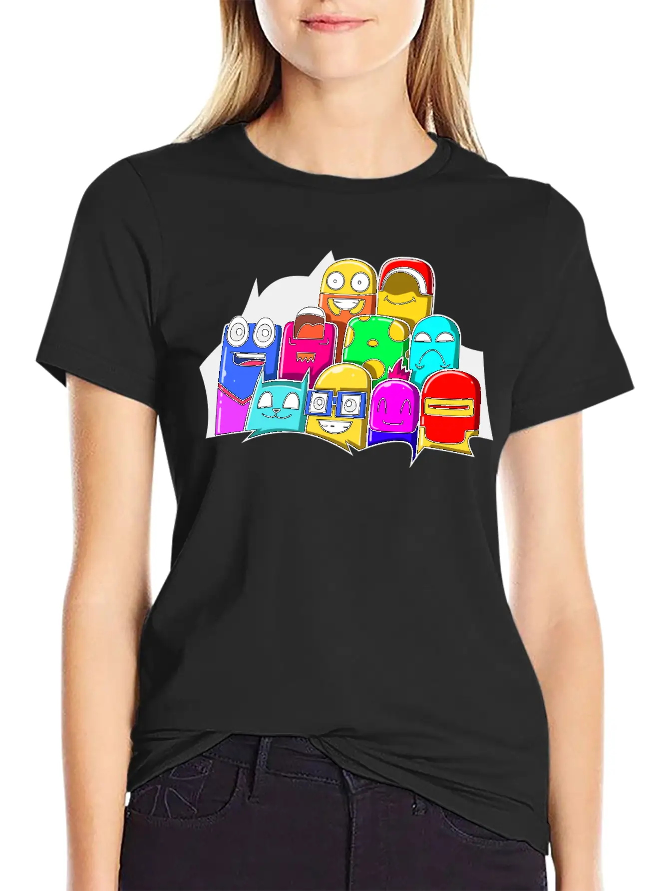 Street Art Cinema Cute Monsters Basic Graphic T-Shirt – Daily Comfort In Soft Cotton