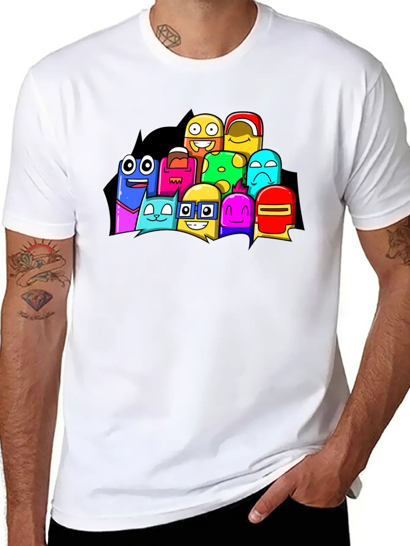Street Art Cinema Cute Monsters Basic Graphic T-Shirt – Daily Comfort In Soft Cotton