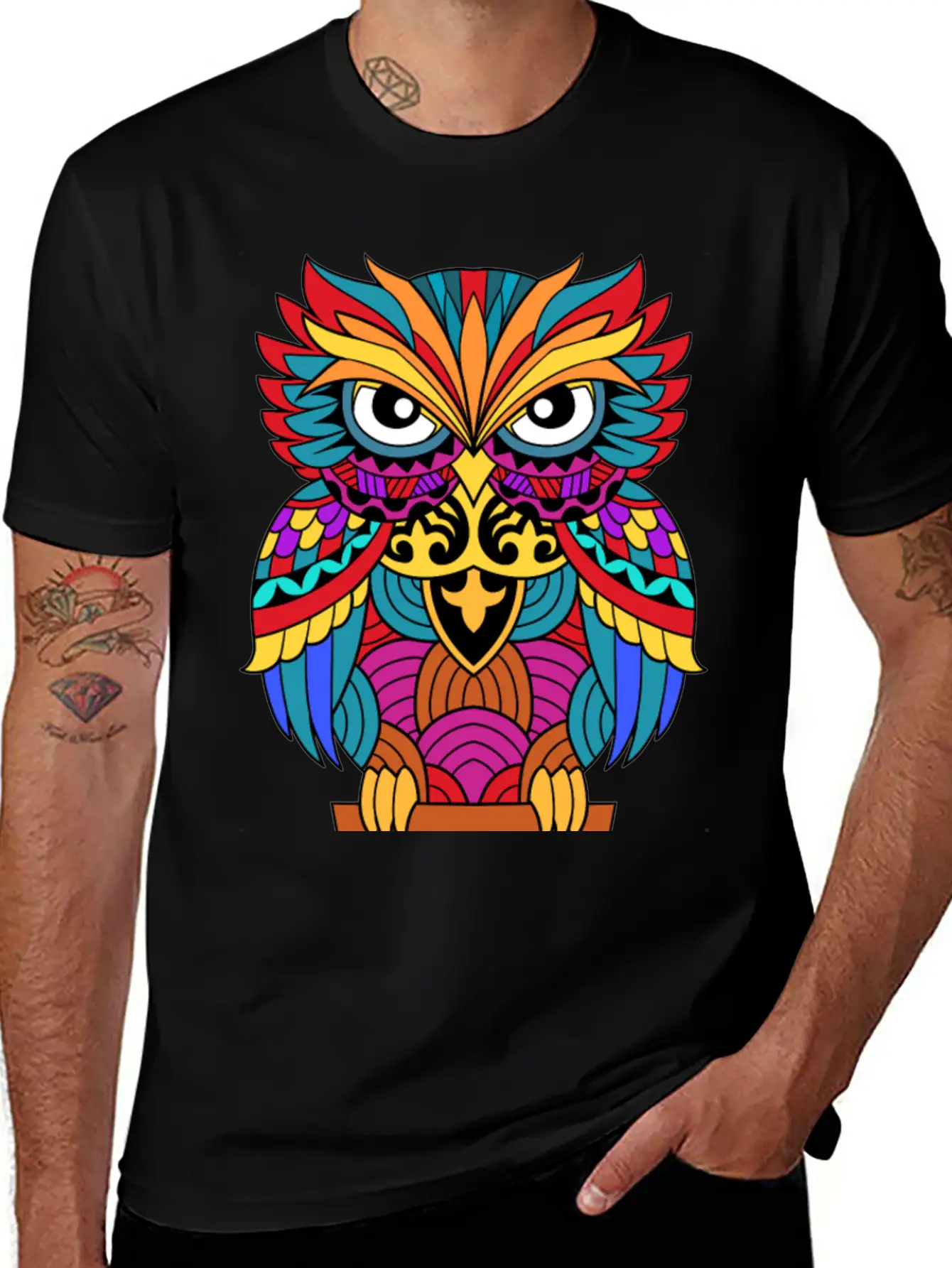 Street Art Owl For A Street Art Fans Artists Unisex Casual T-Shirt – Clean Design For Daily Comfort