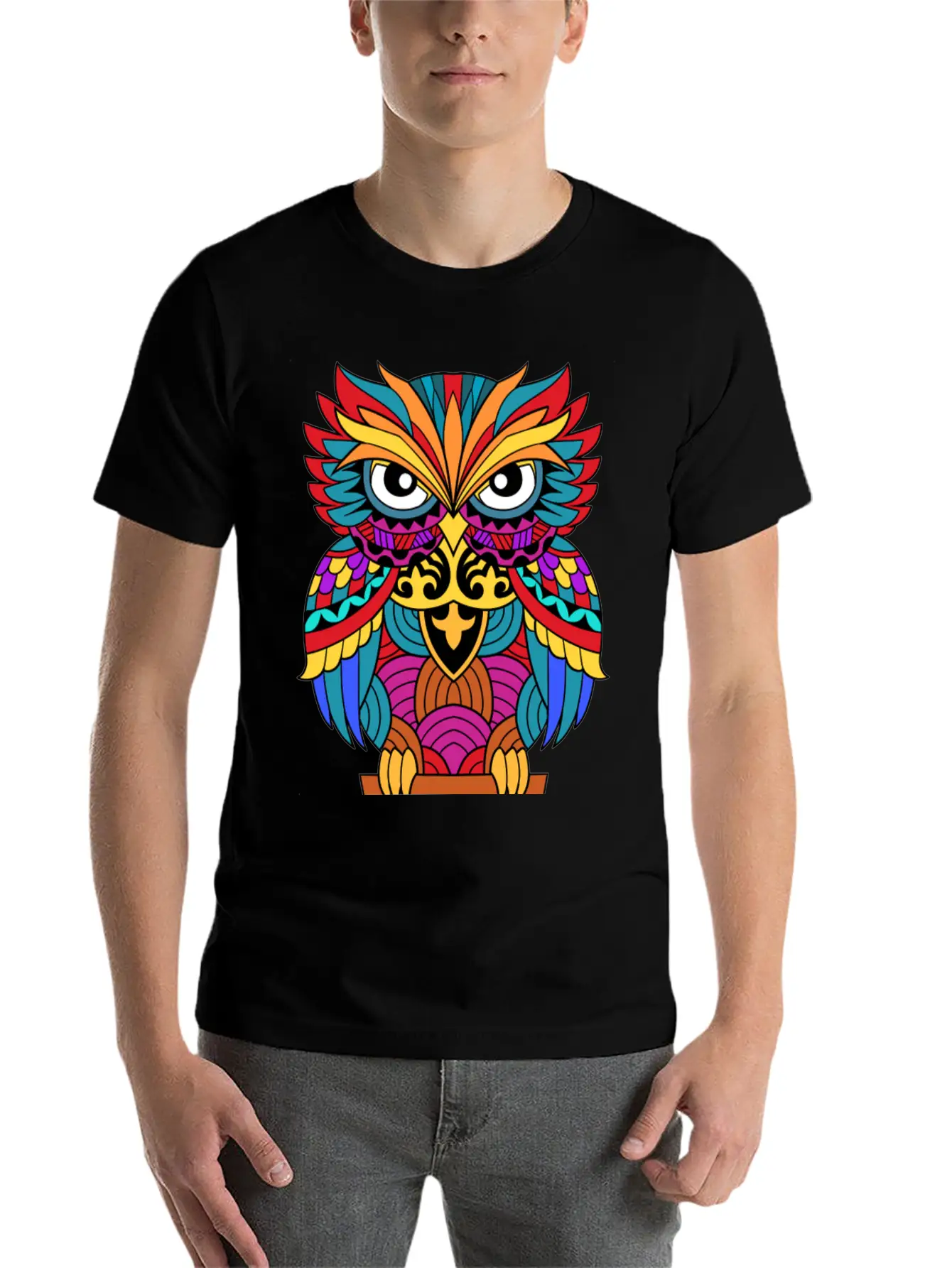 Street Art Owl For A Street Art Fans Artists Unisex Casual T-Shirt – Clean Design For Daily Comfort