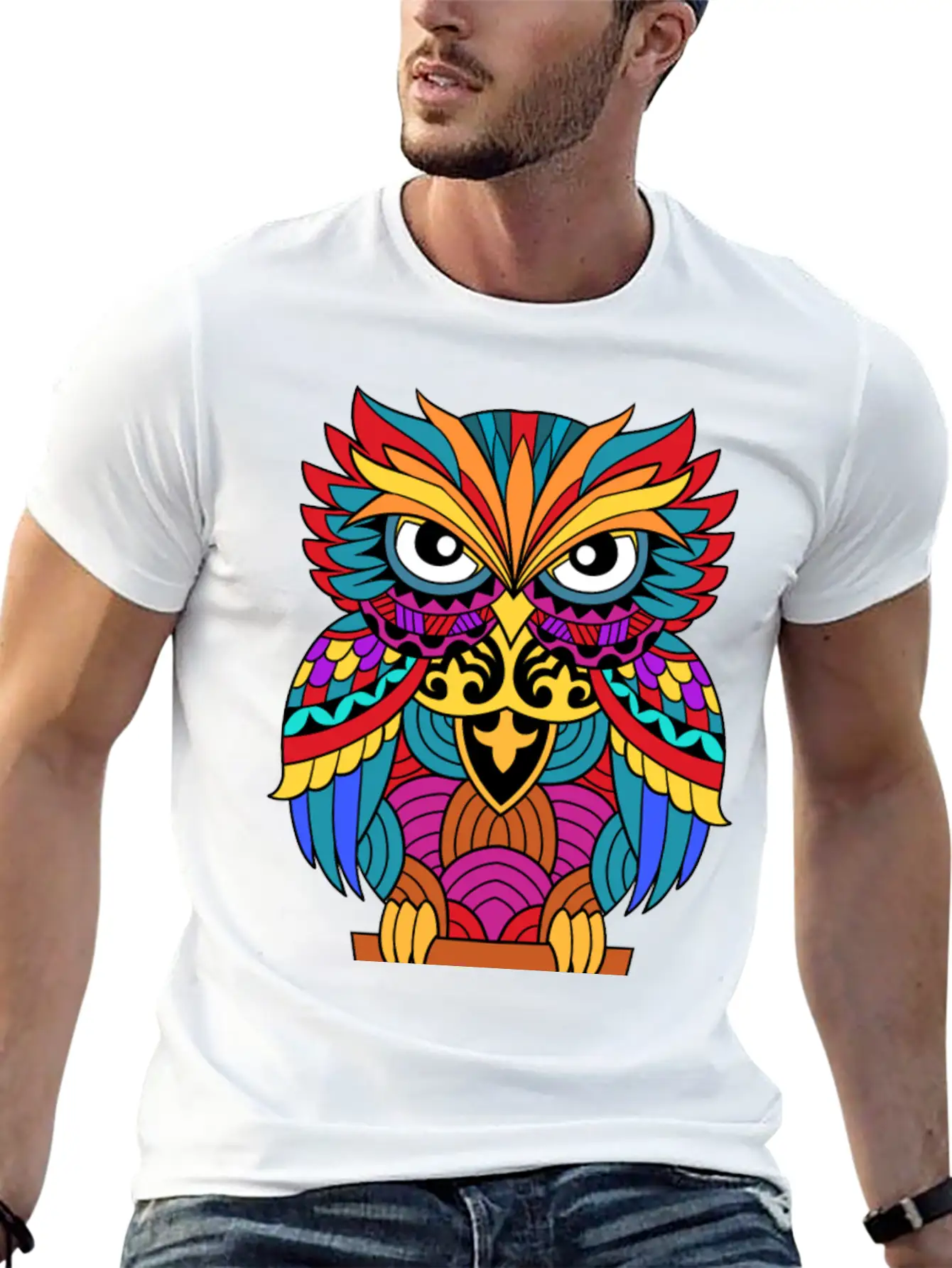 Street Art Owl For A Street Art Fans Artists Unisex Casual T-Shirt – Clean Design For Daily Comfort