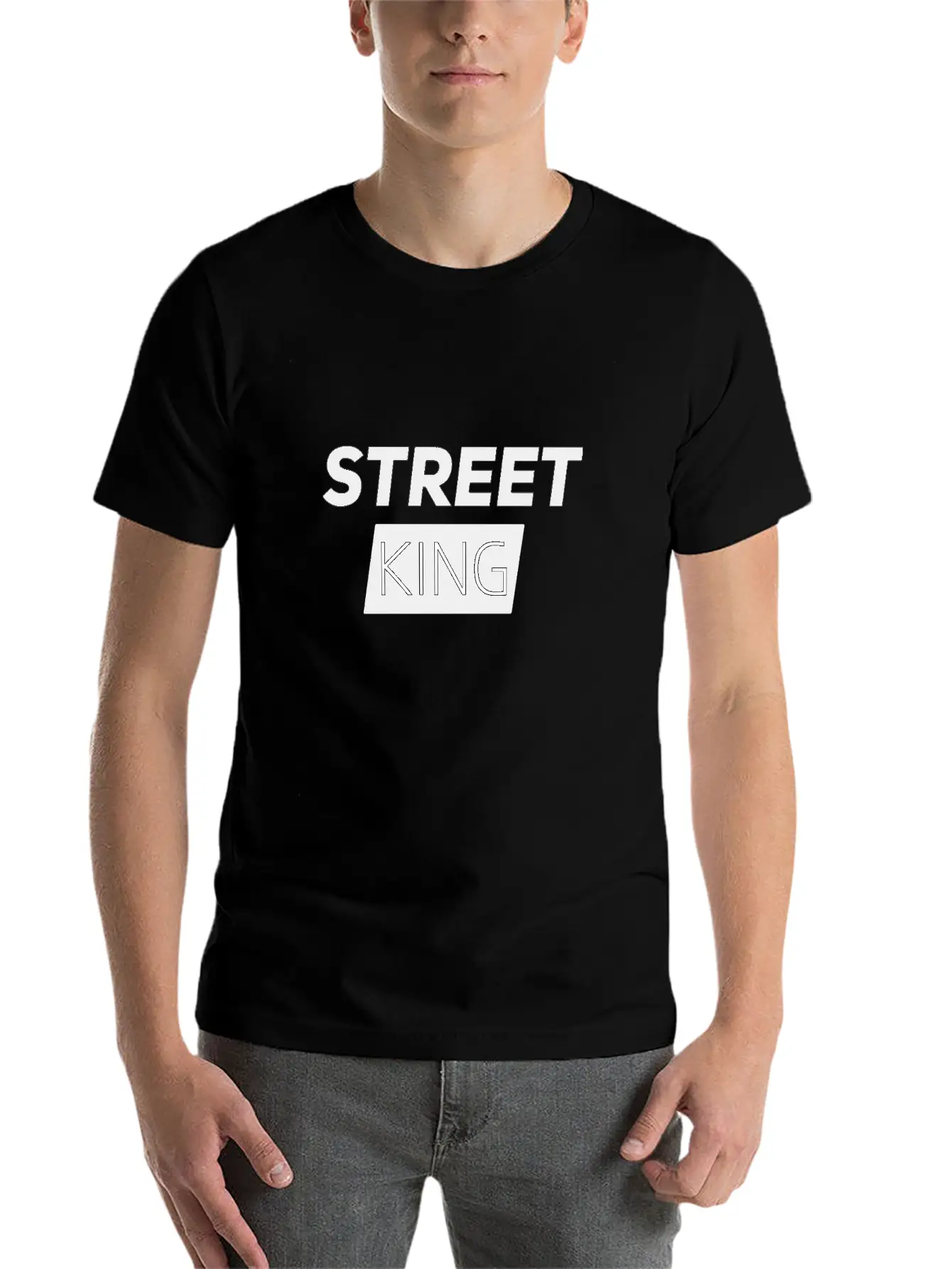 Street King (by 9yablo) Basic Graphic T-Shirt – Daily Comfort In Soft Cotton
