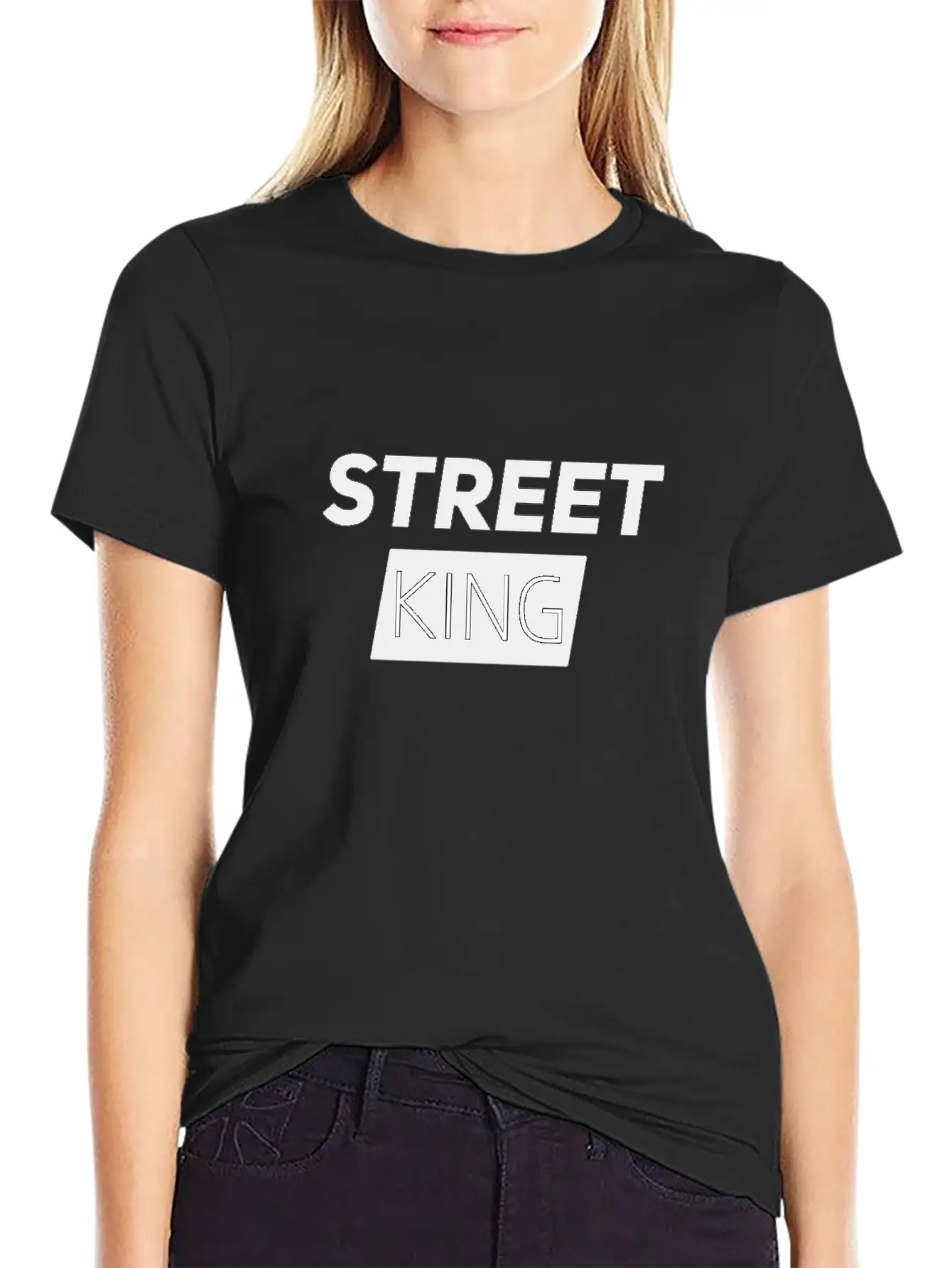 Street King (by 9yablo) Basic Graphic T-Shirt – Daily Comfort In Soft Cotton