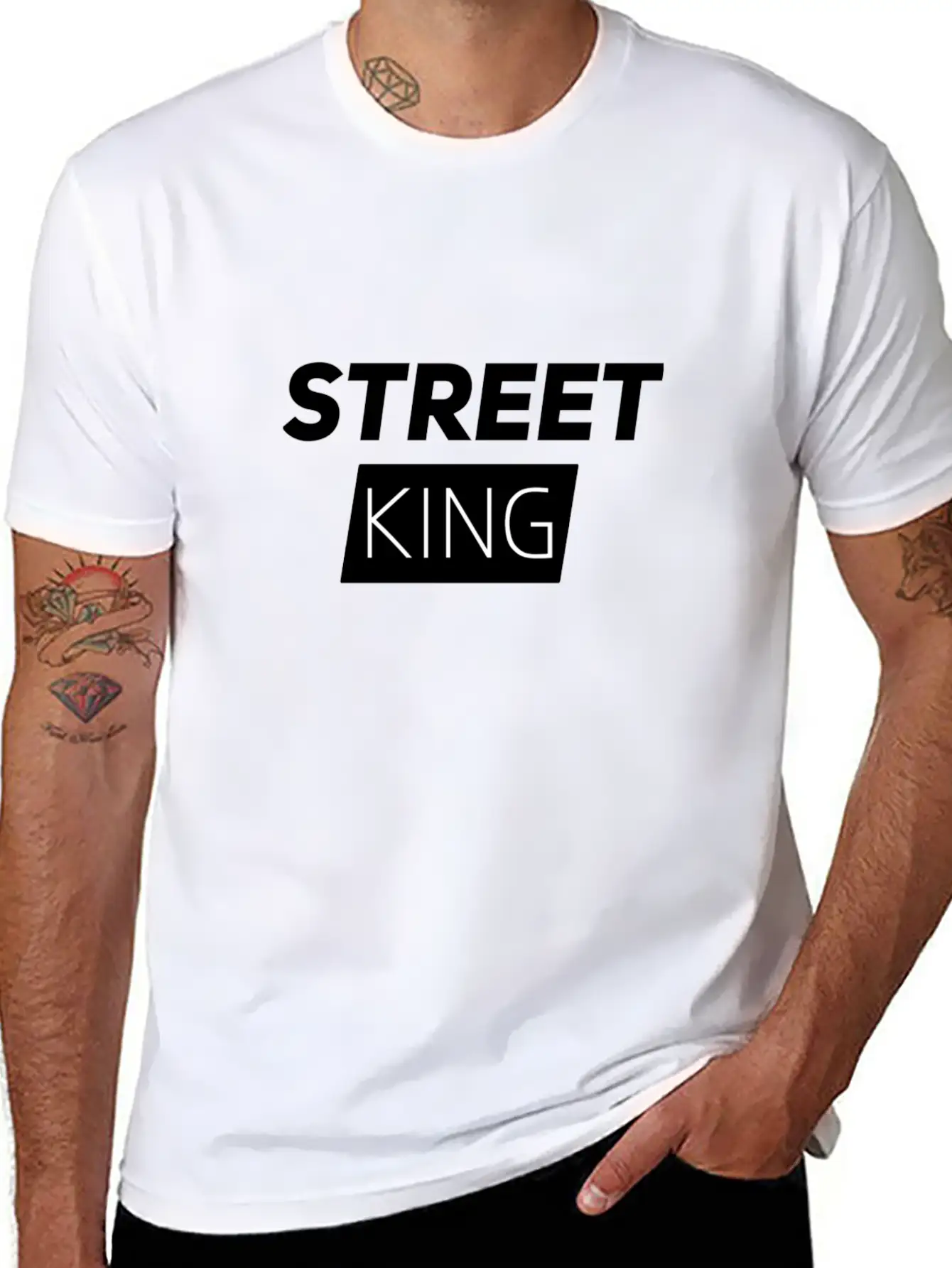 Street King (by 9yablo) Basic Graphic T-Shirt – Daily Comfort In Soft Cotton