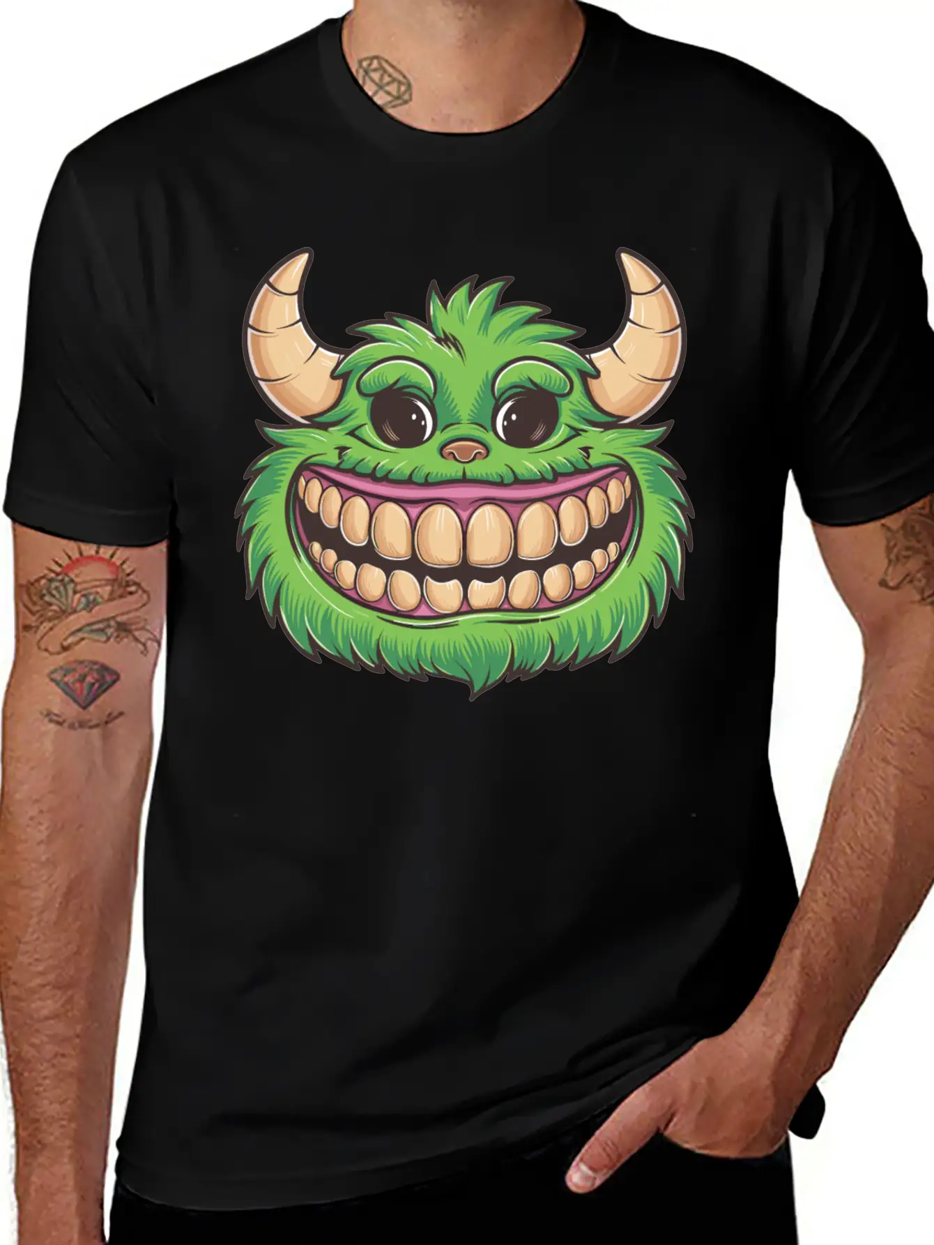Street Style Monster Graffiti Art Street Art Timeless Short Sleeve Tee – Comfy And Minimalist Design