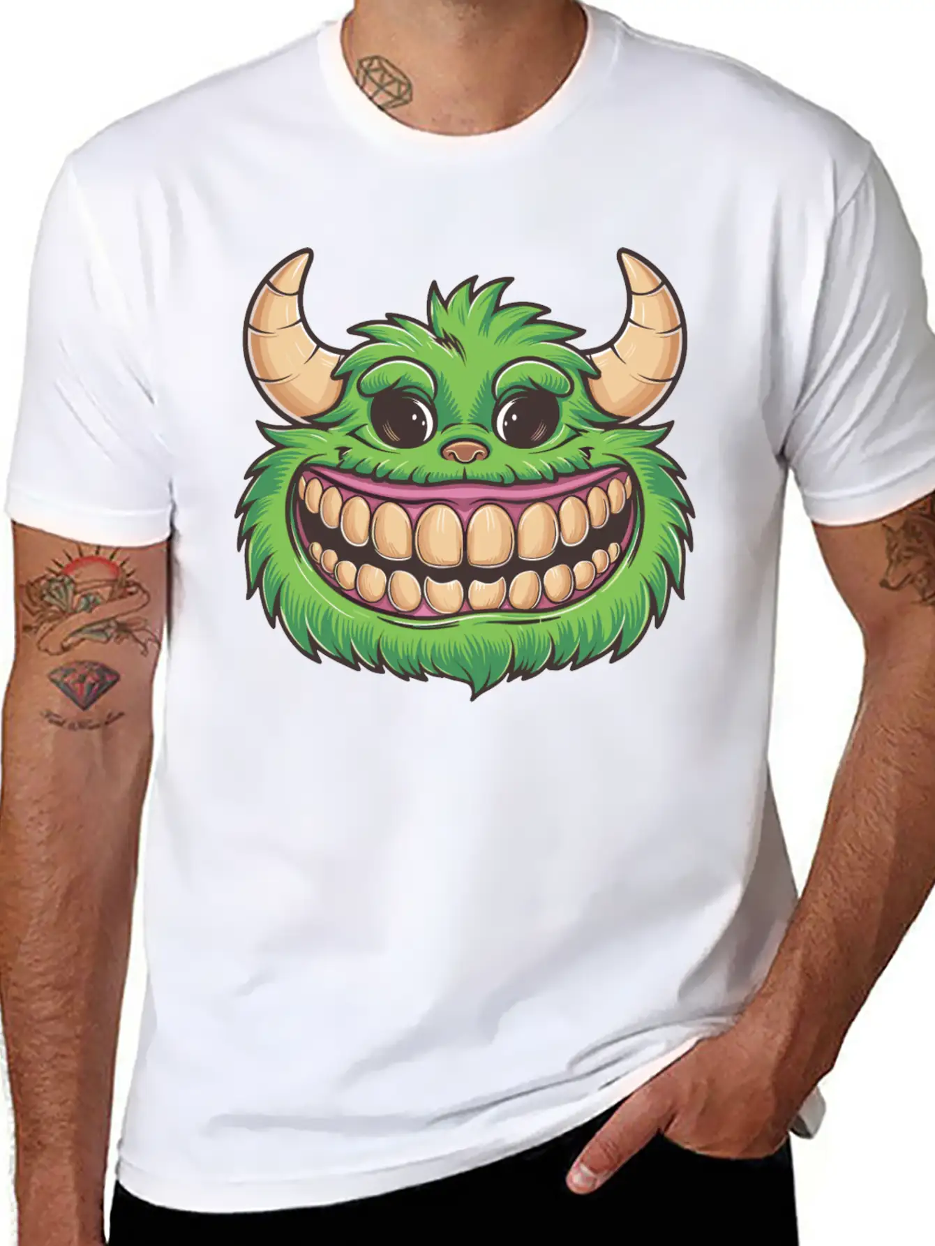 Street Style Monster Graffiti Art Street Art Timeless Short Sleeve Tee – Comfy And Minimalist Design