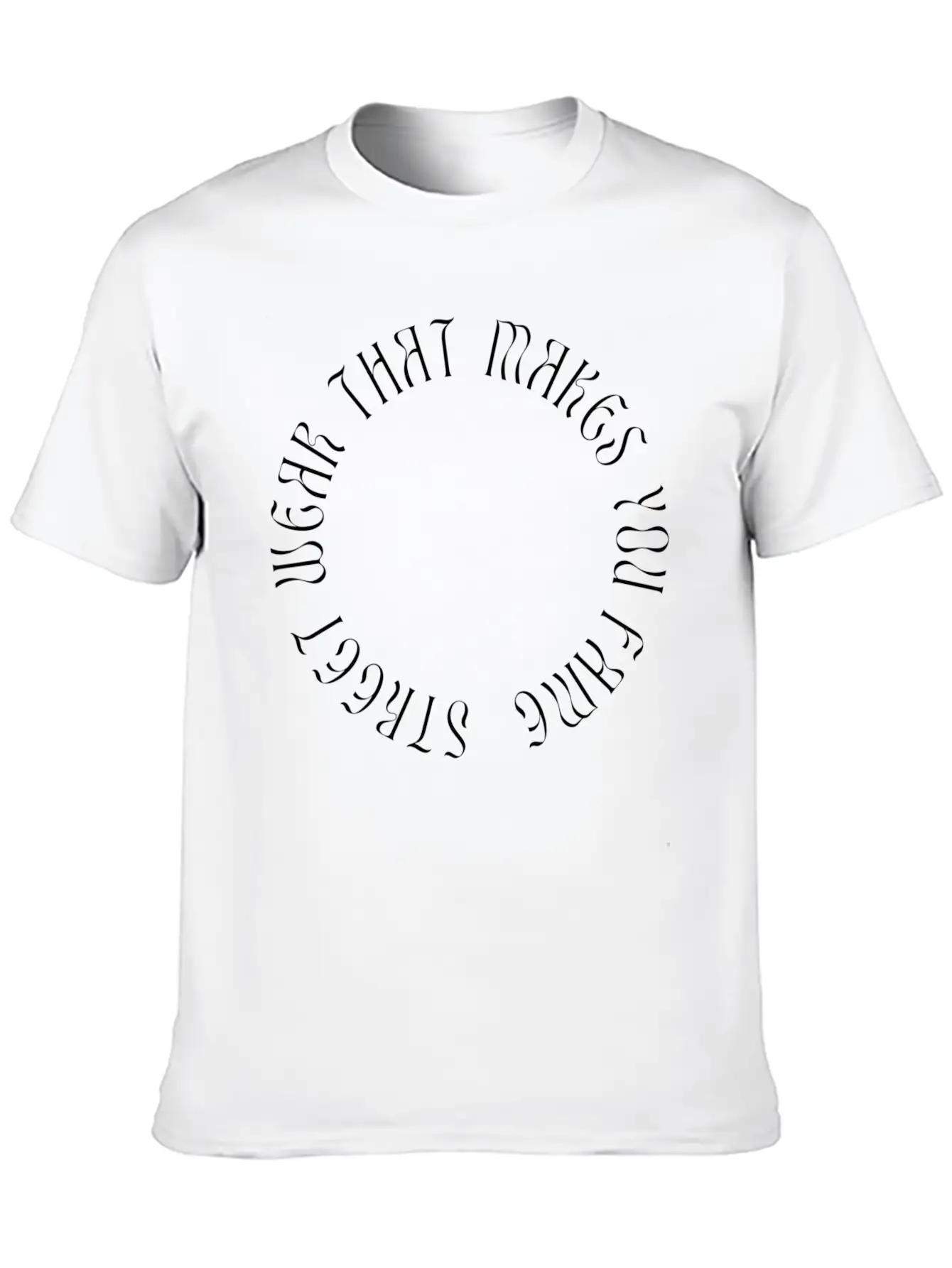 STREETWEAR FRONT Unisex Short Sleeve Soft Cotton T-Shirt – Casual Everyday Wear