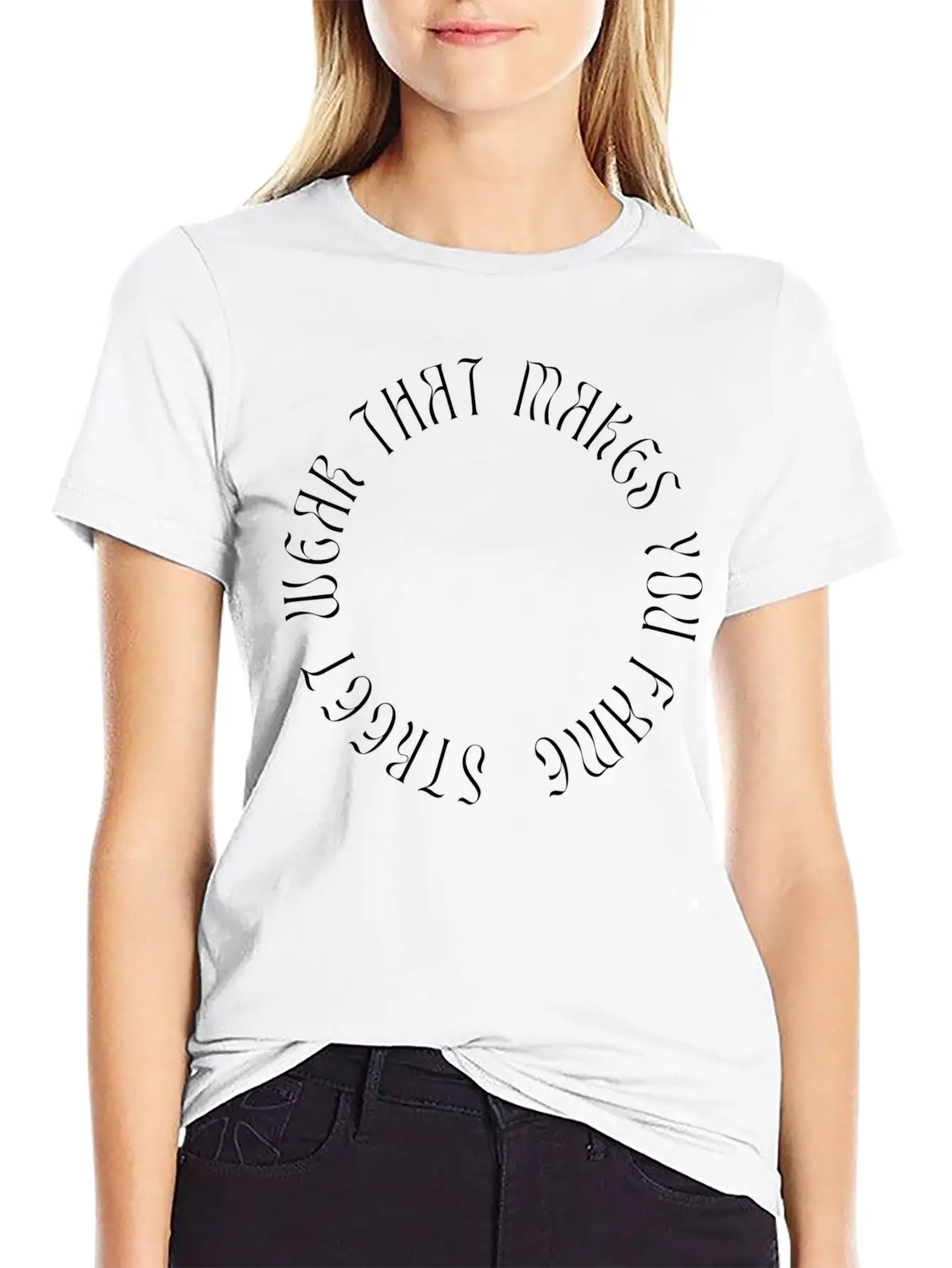 STREETWEAR FRONT Unisex Short Sleeve Soft Cotton T-Shirt – Casual Everyday Wear