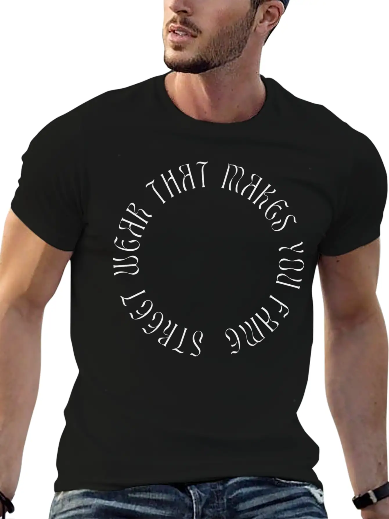 STREETWEAR FRONT Unisex Short Sleeve Soft Cotton T-Shirt – Casual Everyday Wear