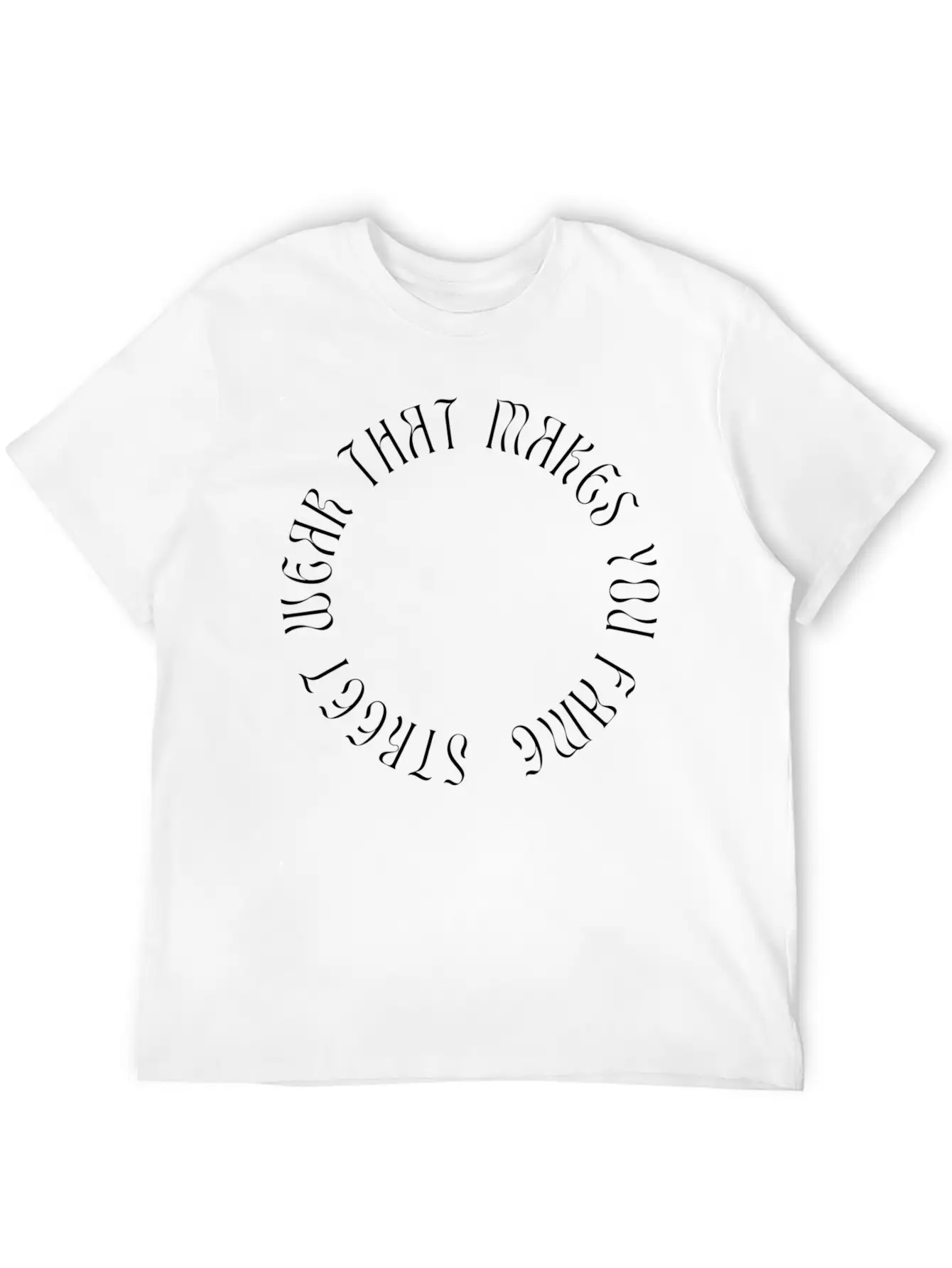 STREETWEAR FRONT Unisex Short Sleeve Soft Cotton T-Shirt – Casual Everyday Wear