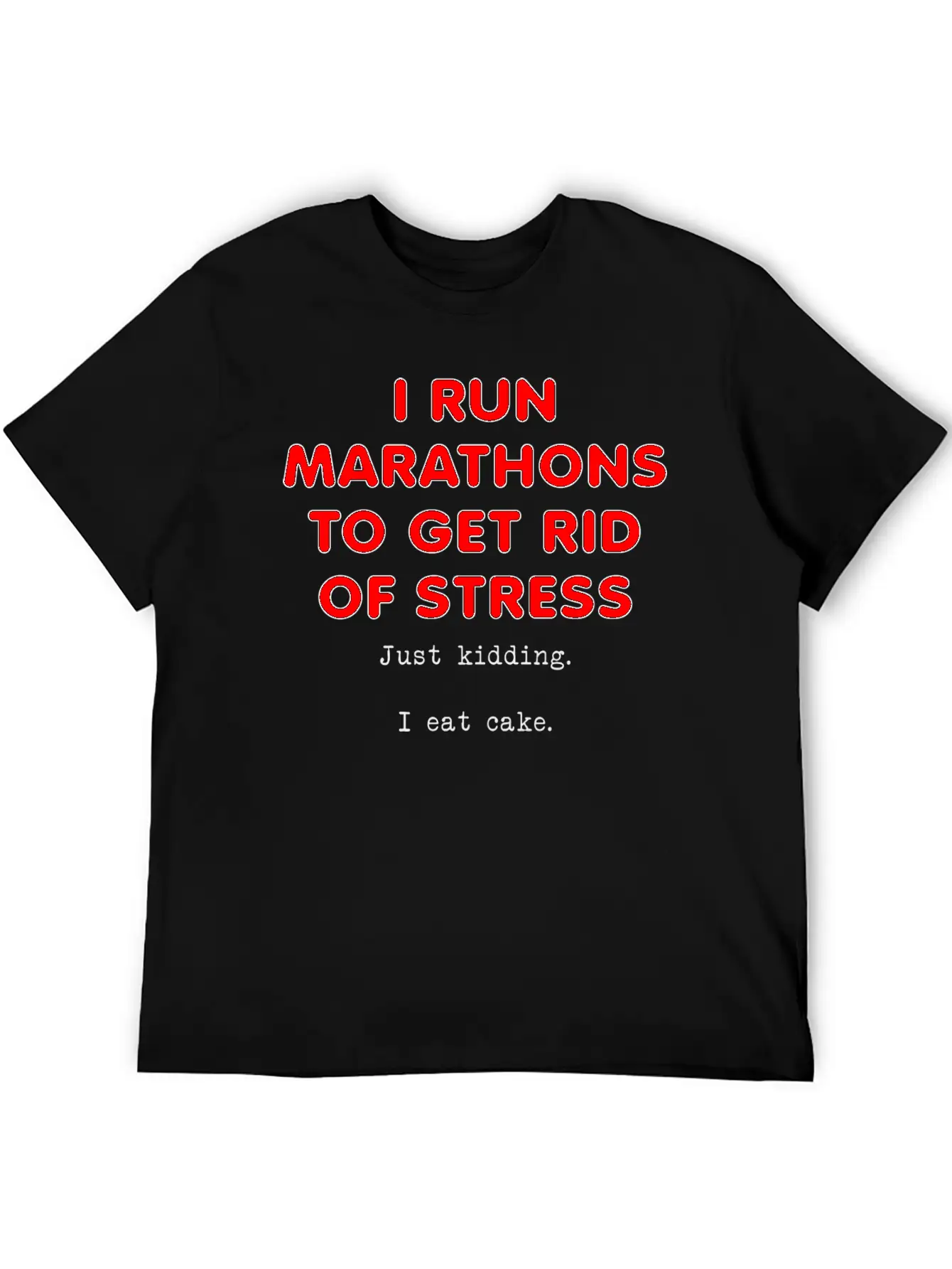 Stress Eat Cake Funny T-shirt Stylish Everyday T-Shirt – Unisex Basic Cotton Tee