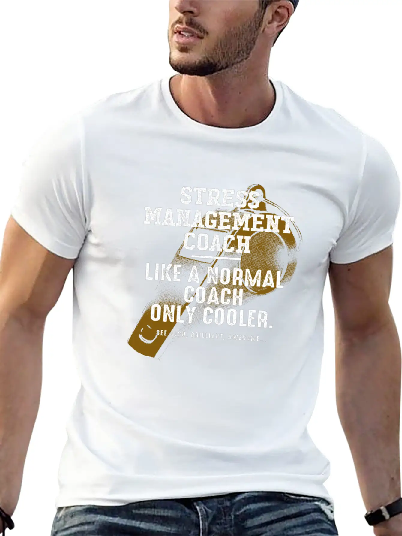 Stress Management Coach Like A Normal Coach Motiva Unisex Casual T-Shirt – Clean Design For Daily Comfort