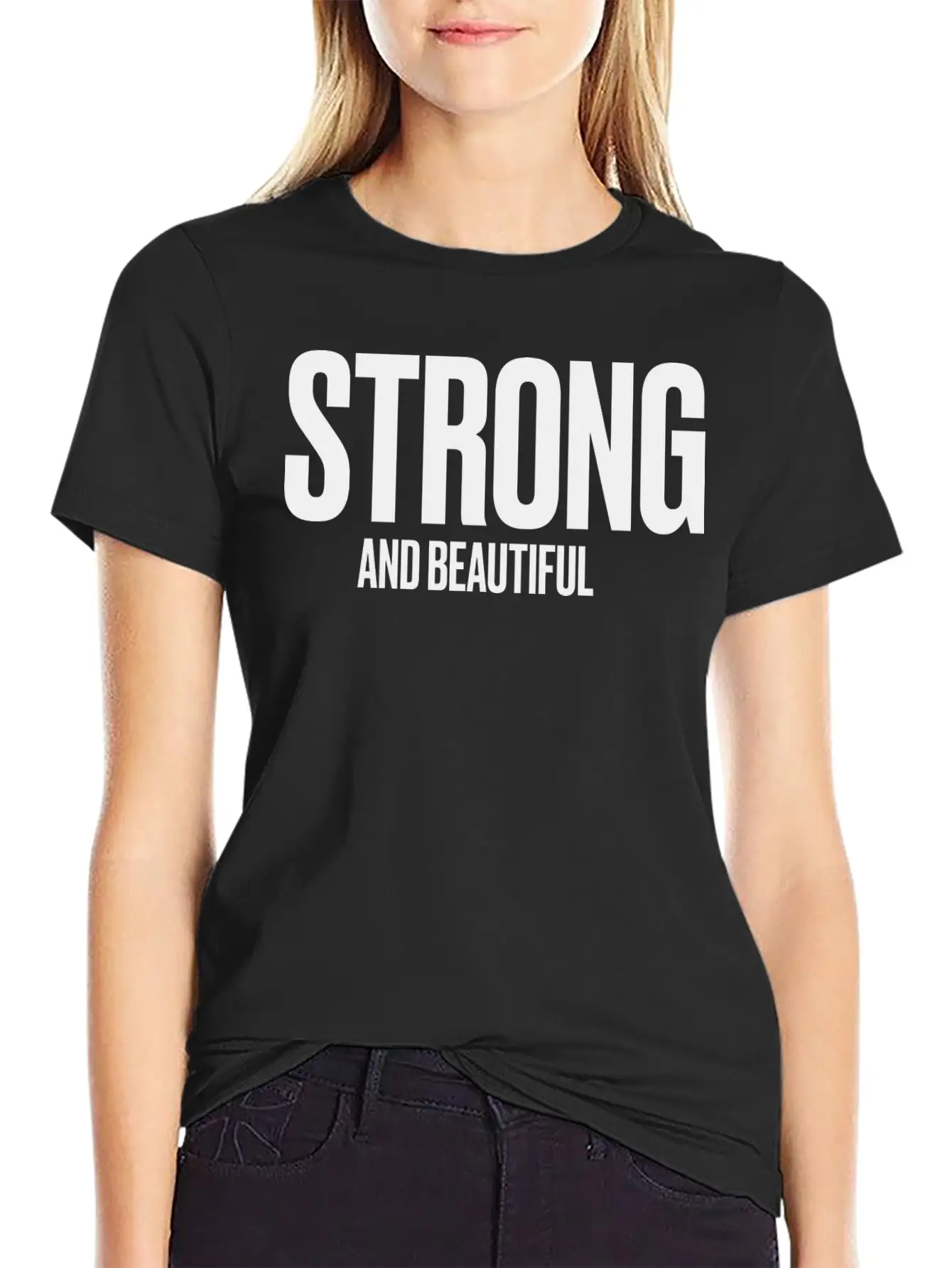 Strong And Beautiful Basic Graphic T-Shirt – Daily Comfort In Soft Cotton