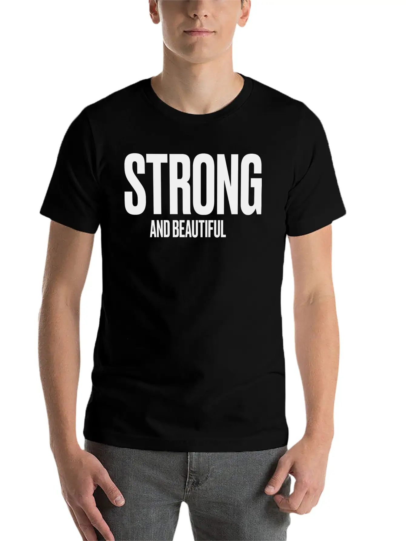Strong And Beautiful Basic Graphic T-Shirt – Daily Comfort In Soft Cotton