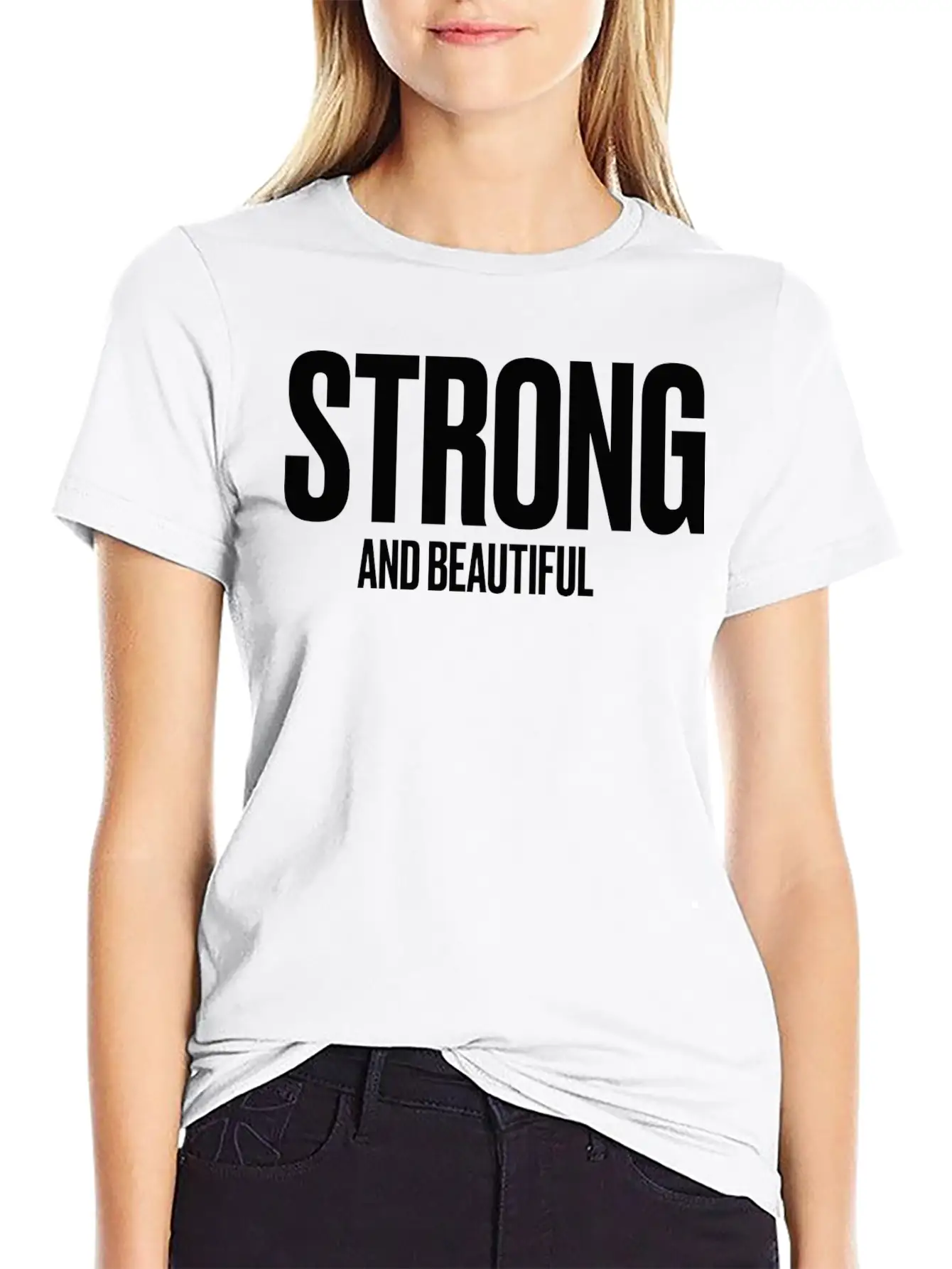 Strong And Beautiful Basic Graphic T-Shirt – Daily Comfort In Soft Cotton