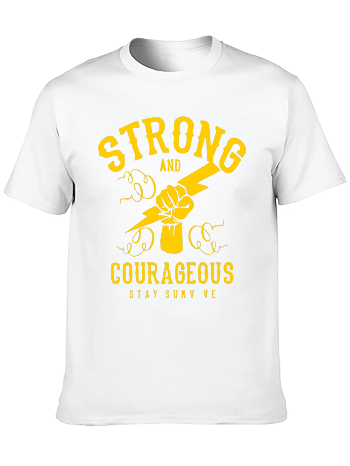 Strong And Courageous Unisex Casual T-Shirt – Clean Design For Daily Comfort