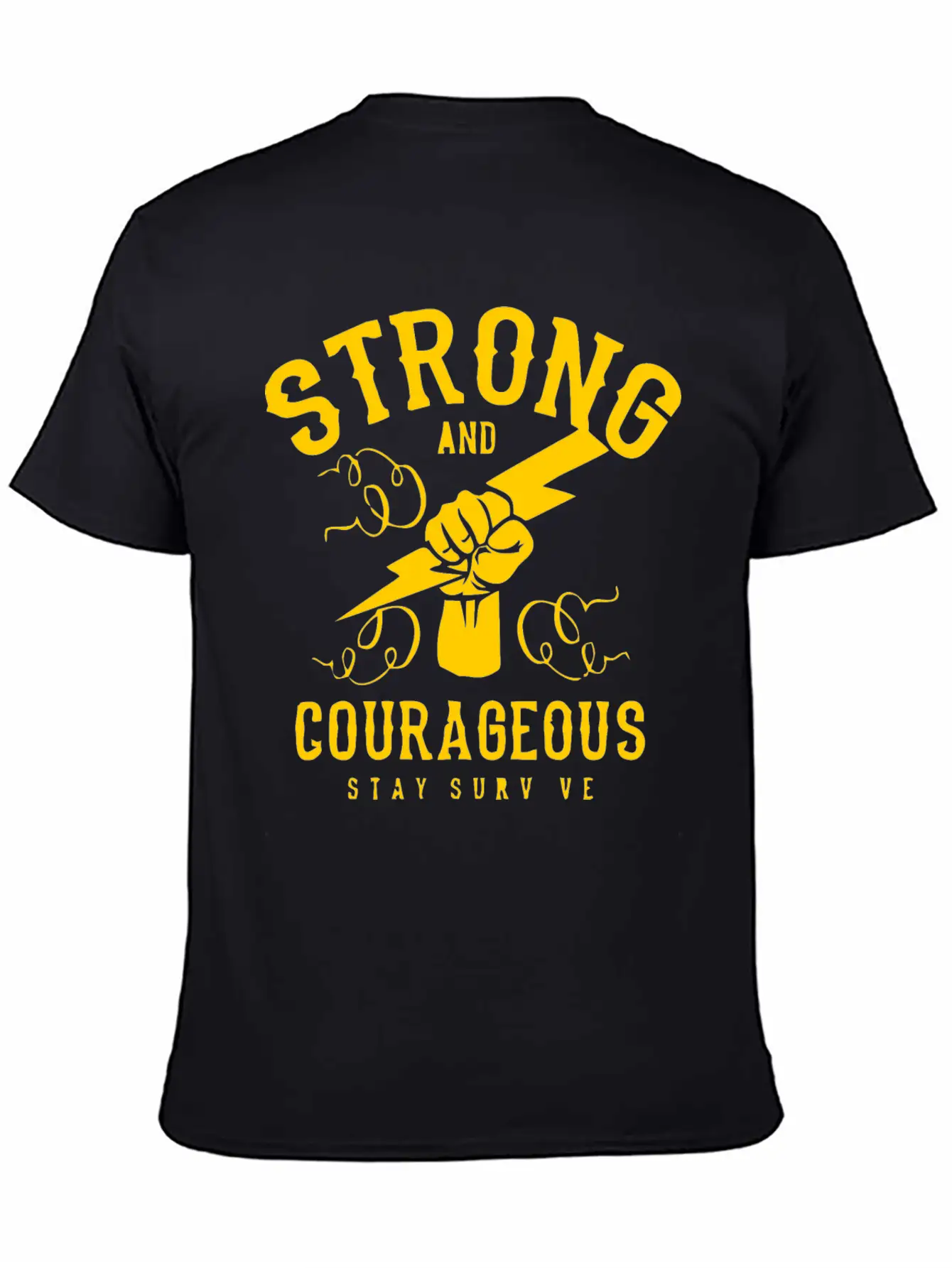 Strong And Courageous Unisex Casual T-Shirt – Clean Design For Daily Comfort