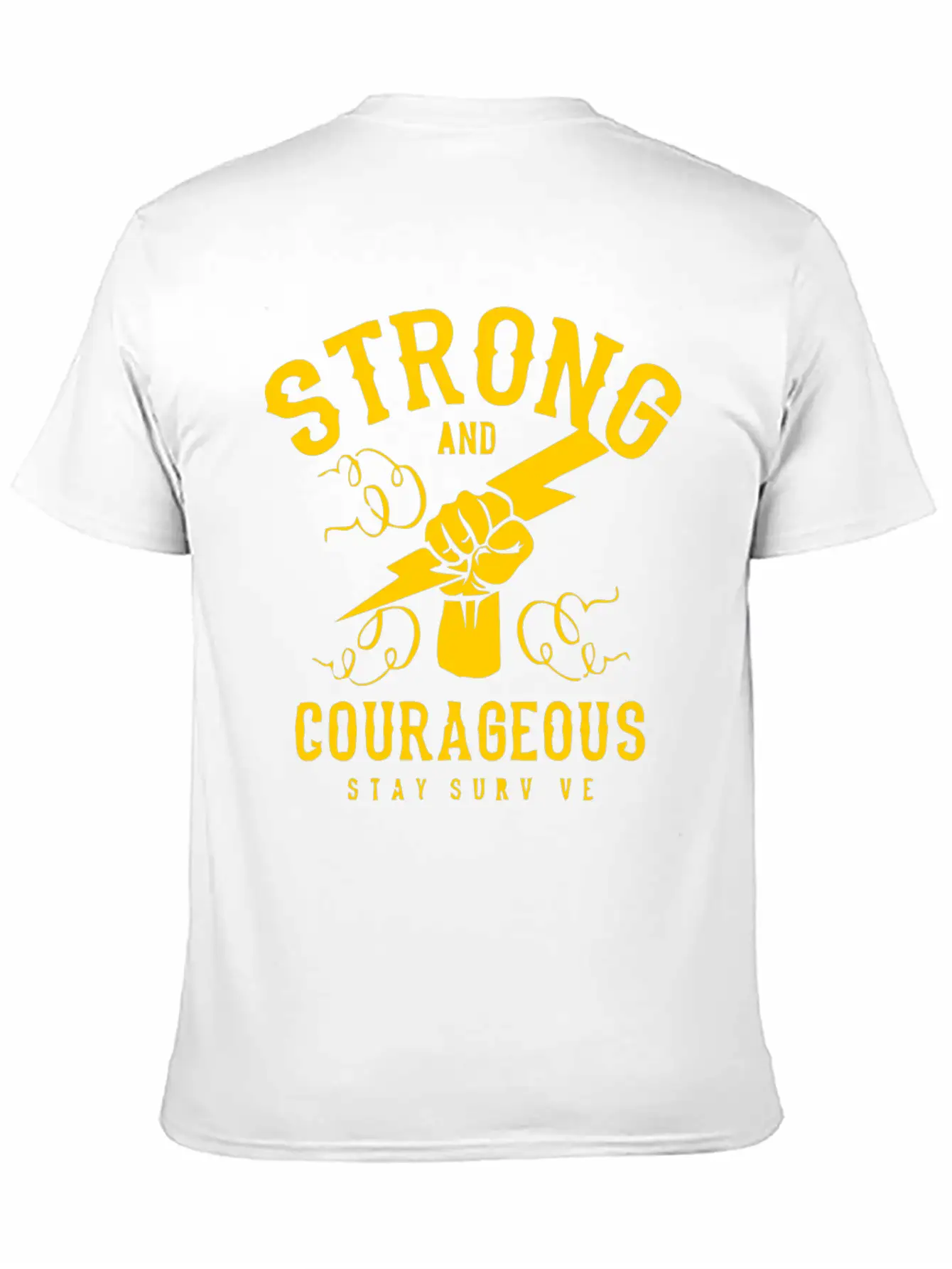 Strong And Courageous Unisex Casual T-Shirt – Clean Design For Daily Comfort