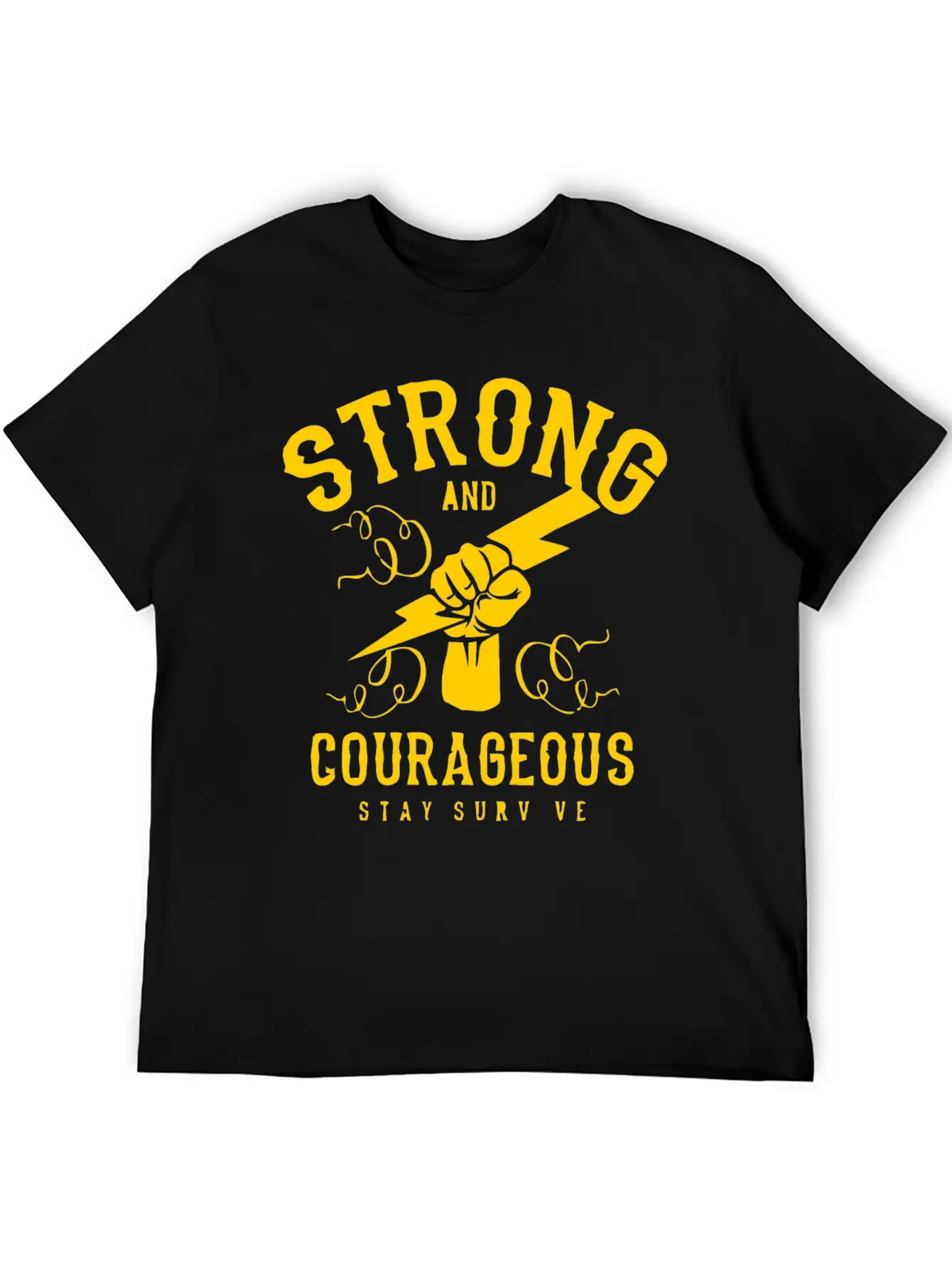 Strong And Courageous Unisex Casual T-Shirt – Clean Design For Daily Comfort