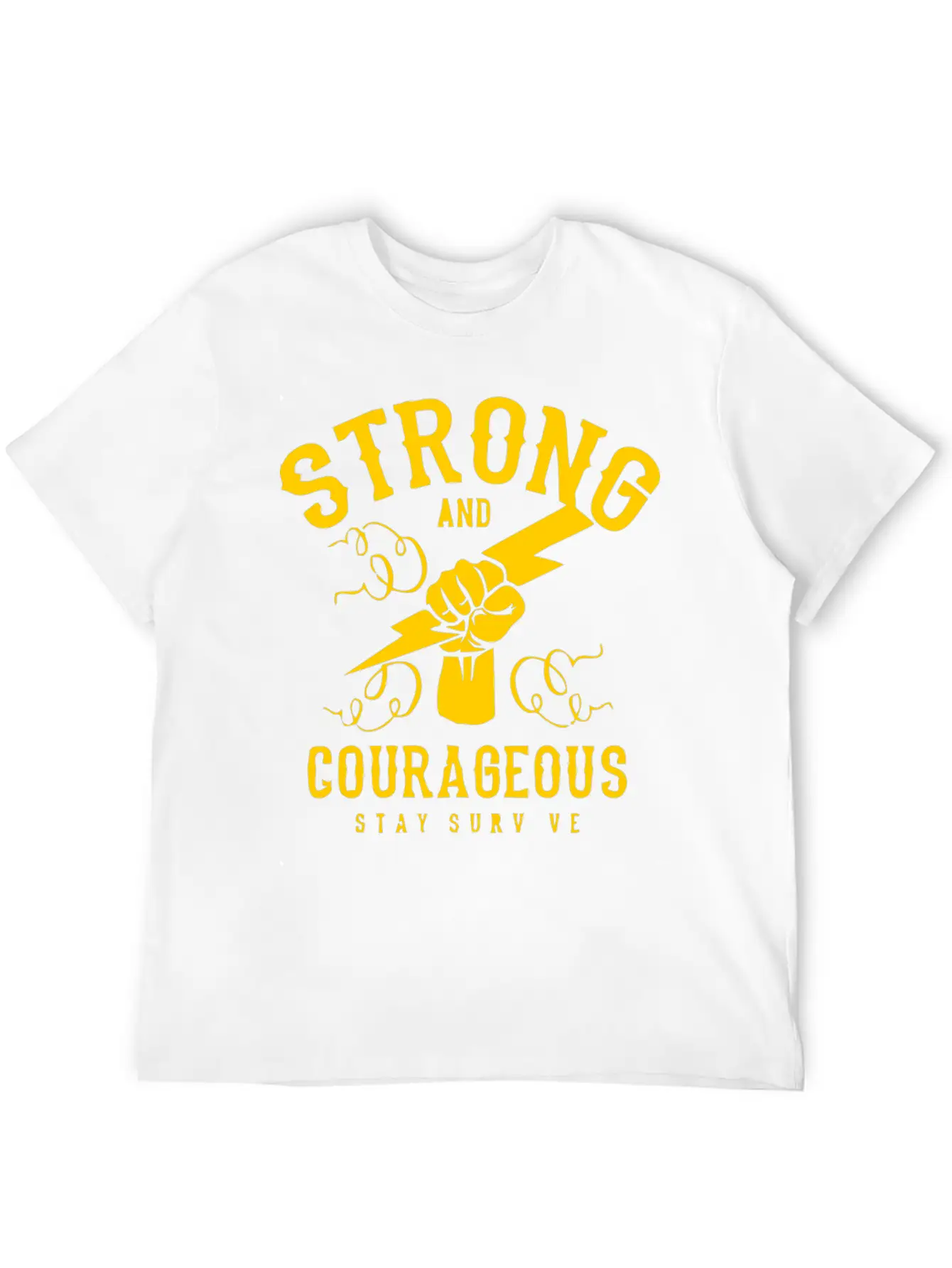 Strong And Courageous Unisex Casual T-Shirt – Clean Design For Daily Comfort