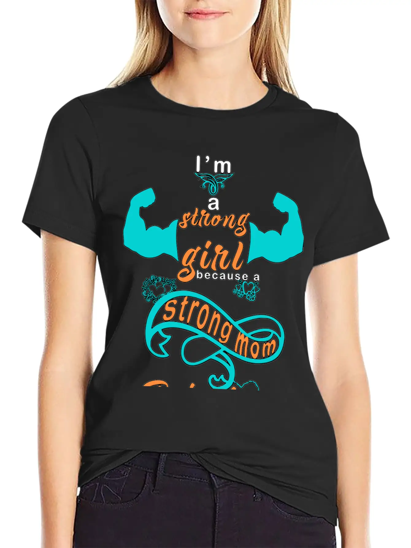Strong Girl By A Strong Mom Timeless Short Sleeve Tee – Comfy And Minimalist Design