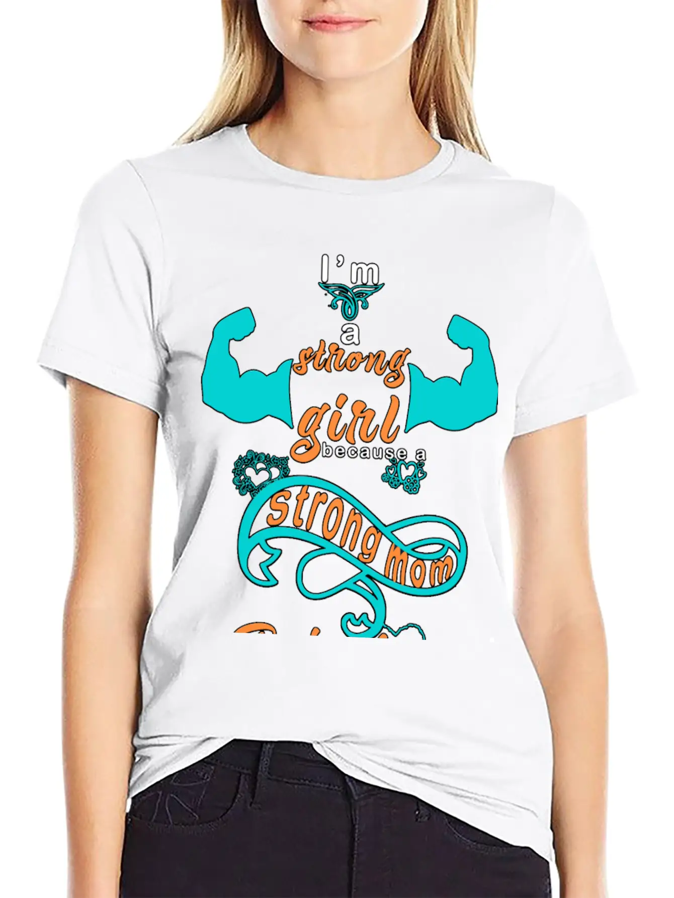 Strong Girl By A Strong Mom Timeless Short Sleeve Tee – Comfy And Minimalist Design