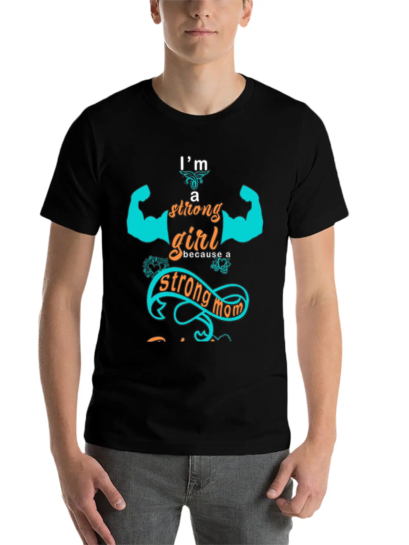 Strong Girl By A Strong Mom Timeless Short Sleeve Tee – Comfy And Minimalist Design