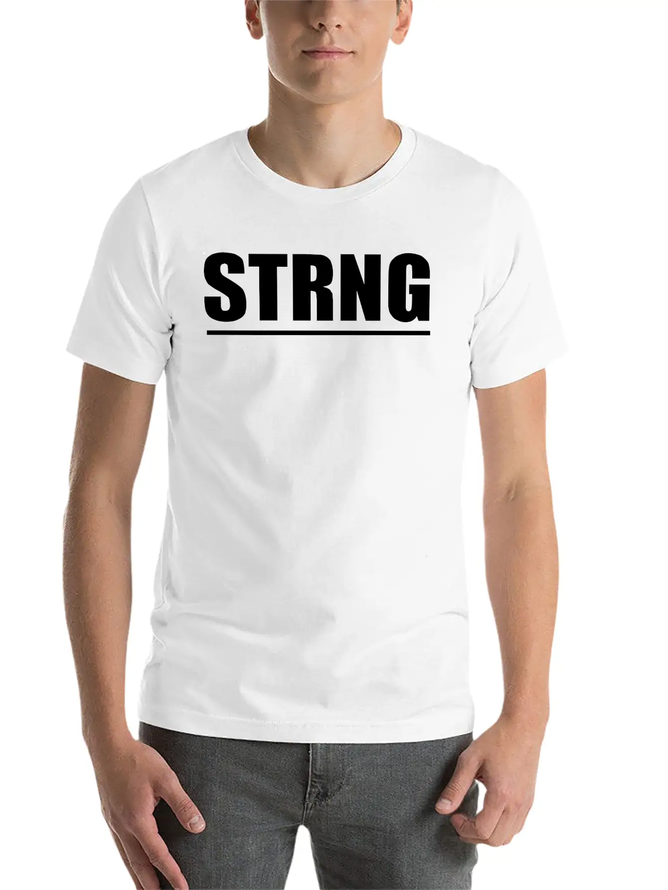 Strong Unisex Short Sleeve Soft Cotton T-Shirt – Casual Everyday Wear