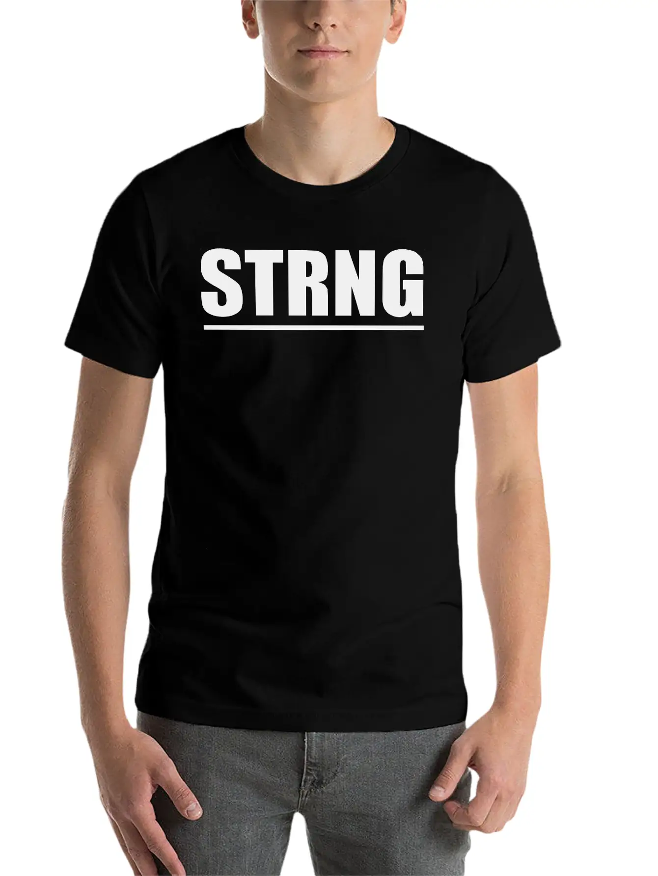 Strong Unisex Short Sleeve Soft Cotton T-Shirt – Casual Everyday Wear