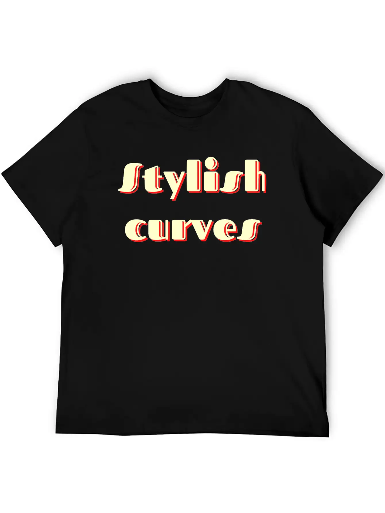 Stylish Curves Classic Retro Stylish Everyday T-Shirt – Unisex Basic Cotton Tee