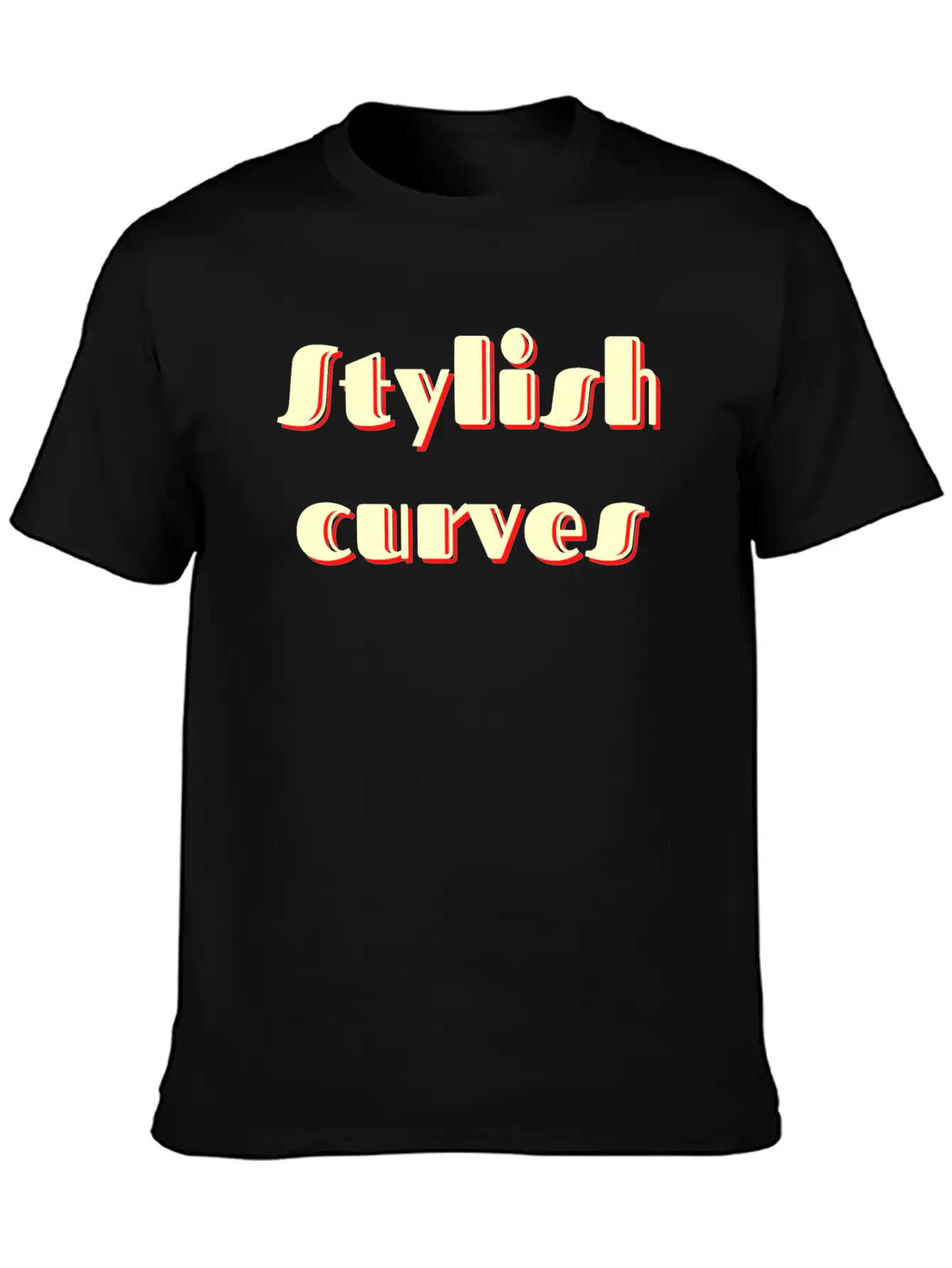 Stylish Curves Classic Retro Stylish Everyday T-Shirt – Unisex Basic Cotton Tee