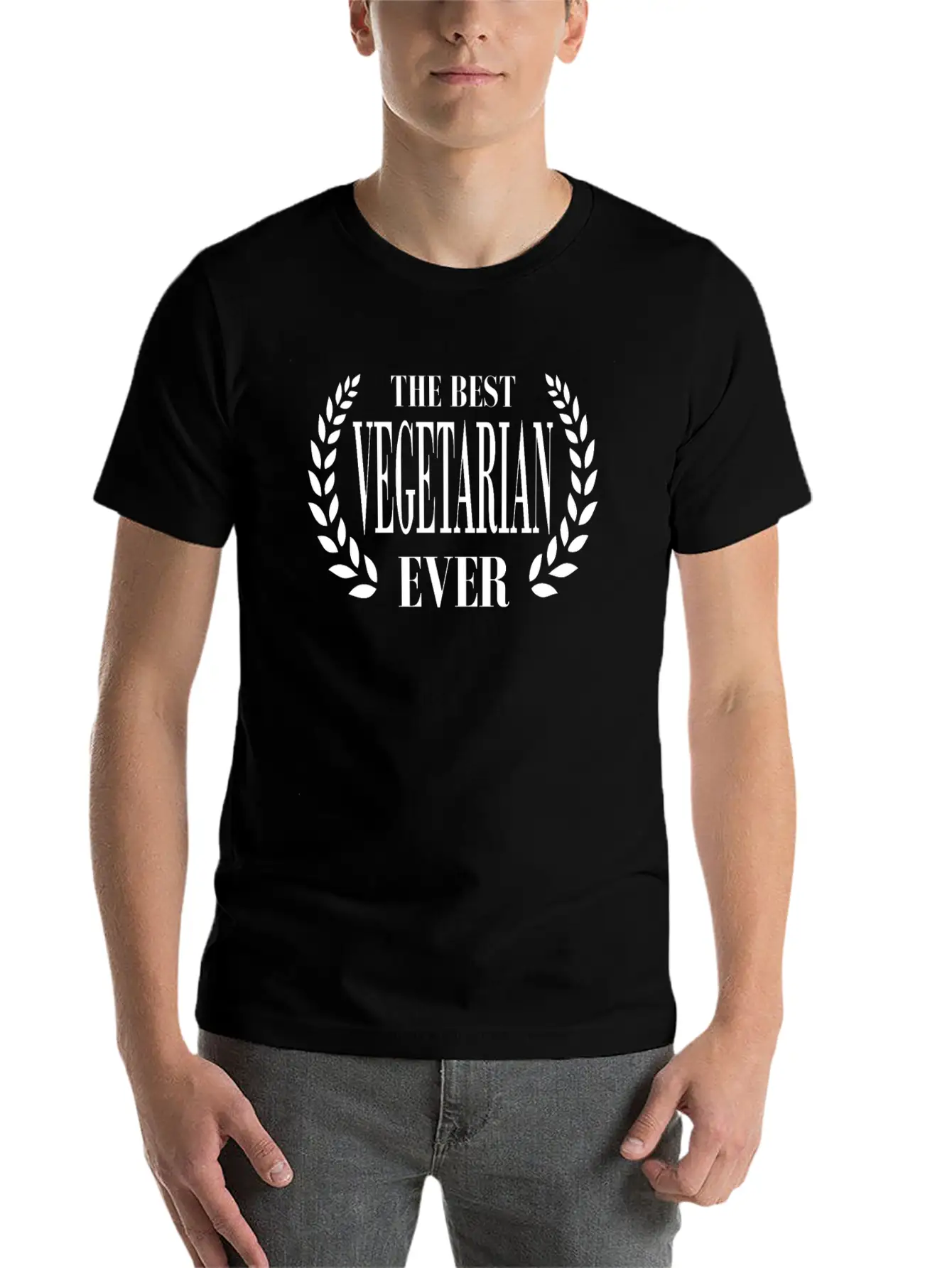 STYLISH T-SHIRT FOR THE BEST VEGETARIAN EVER Unisex Short Sleeve Soft Cotton T-Shirt – Casual Everyday Wear