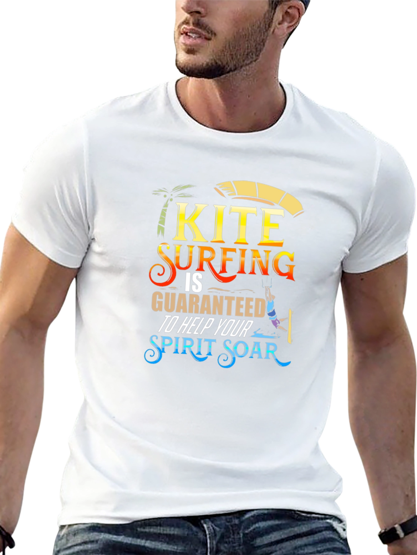 Kite Surfing Spirit Soar Graphic Tee