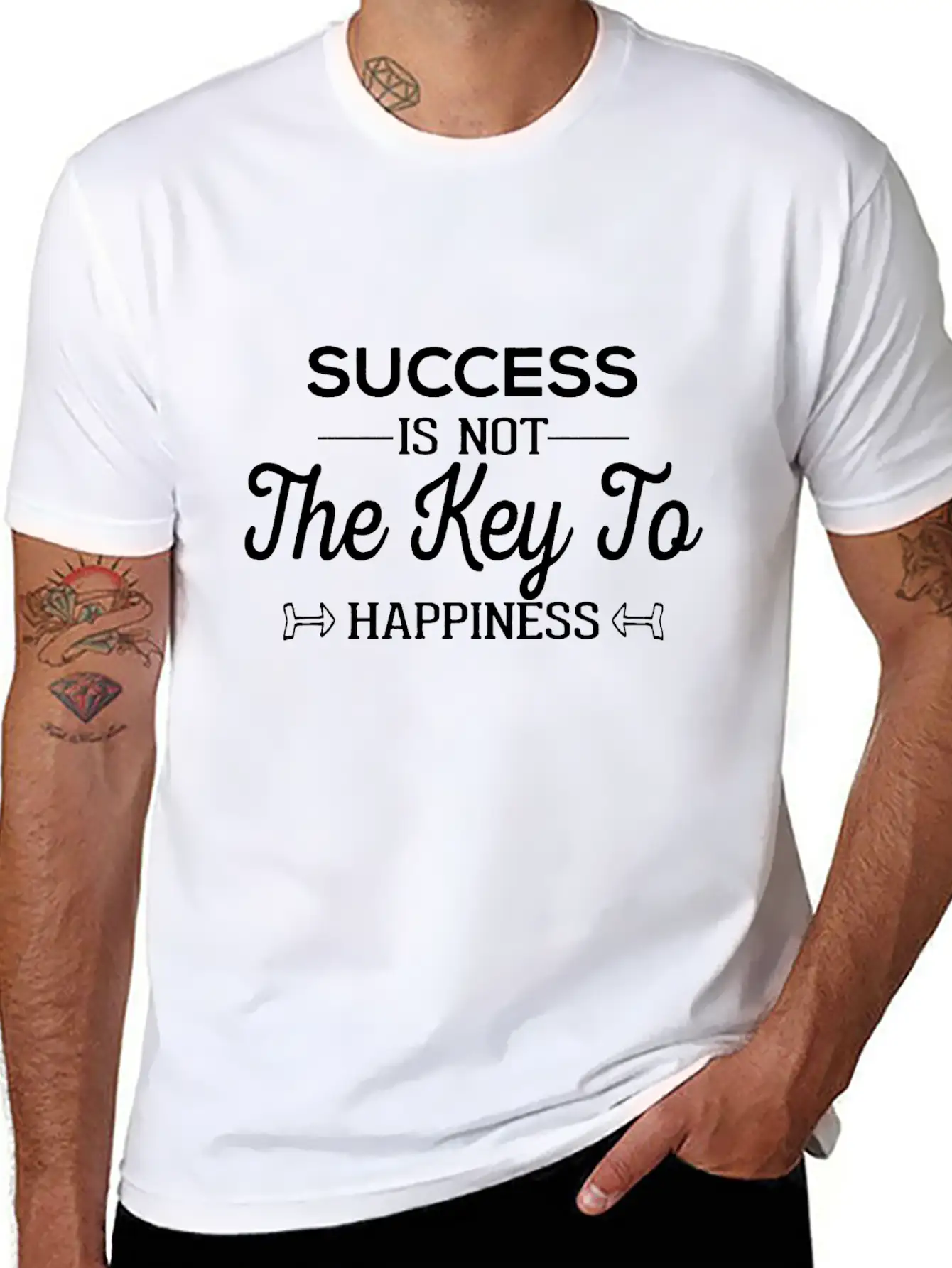 Success Is Not The Key To Happiness Unisex Casual T-Shirt – Clean Design For Daily Comfort