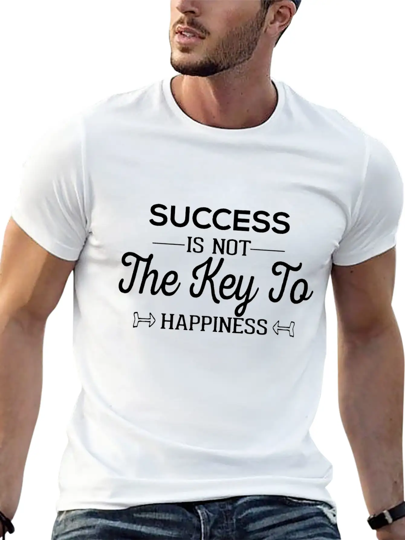 Success Is Not The Key To Happiness Unisex Casual T-Shirt – Clean Design For Daily Comfort